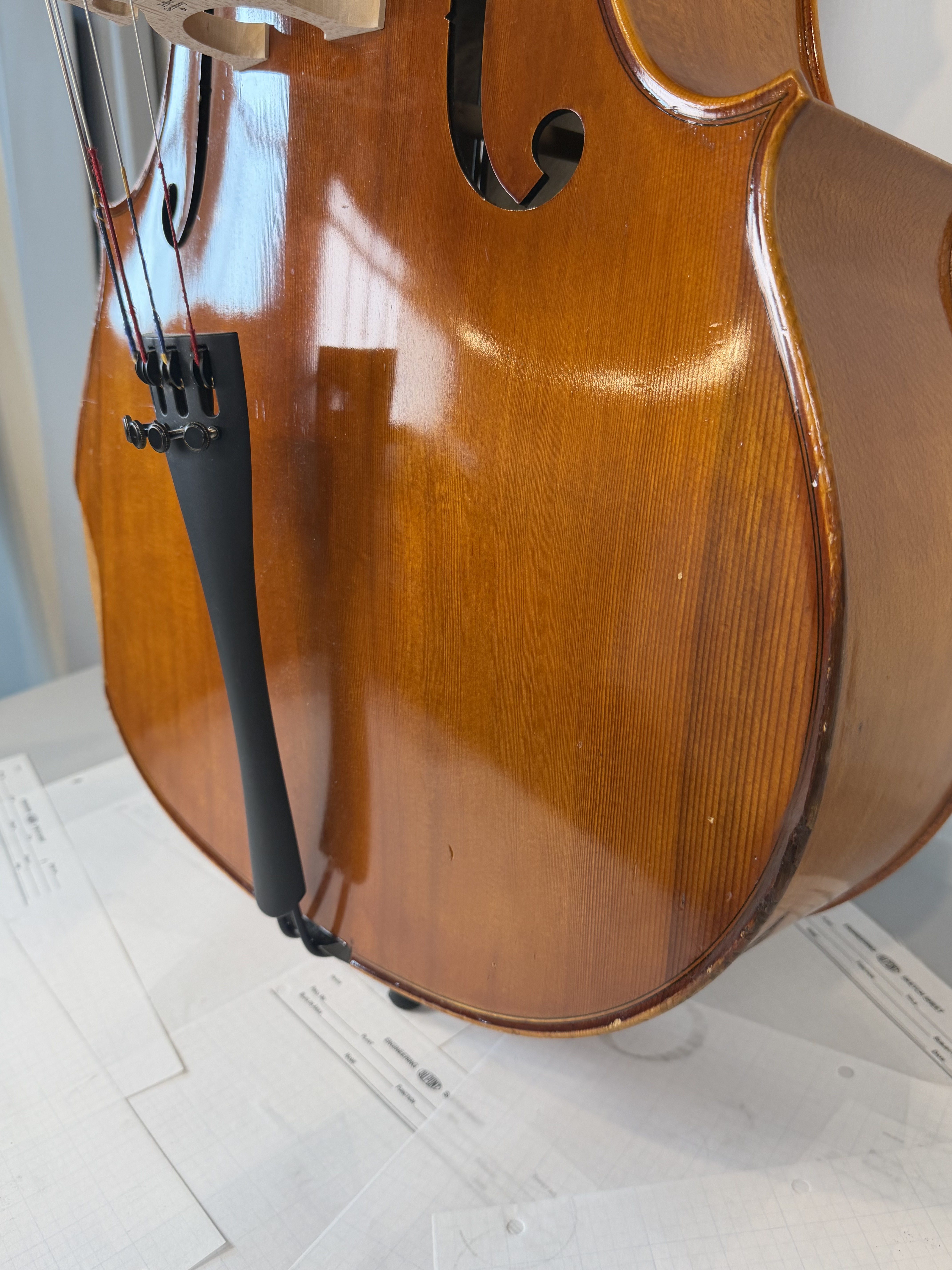 Strobel MC-100 4/4 Full Size Cello — Eastman Strings 2008, Carbon Bow