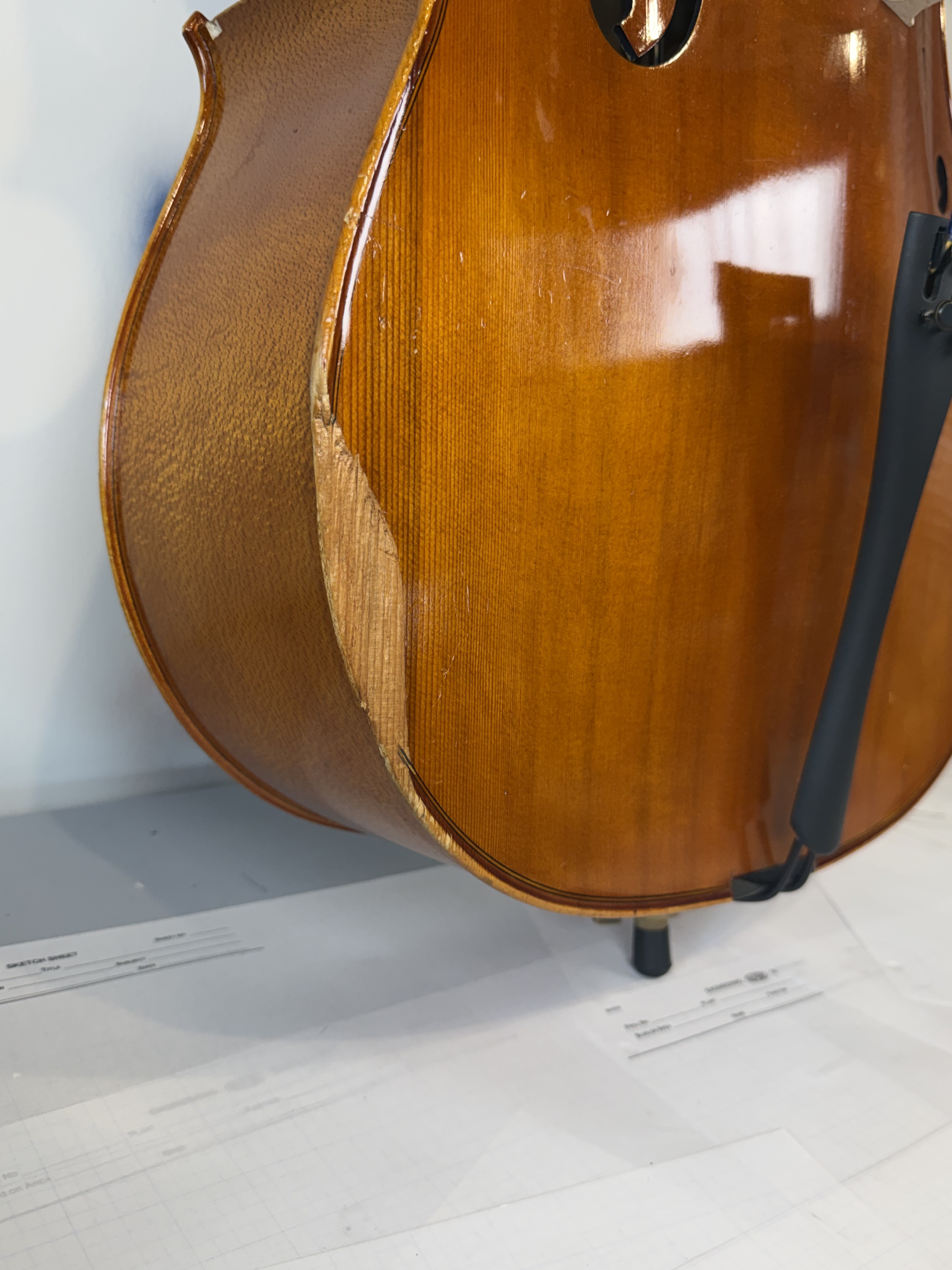 Strobel MC-100 4/4 Full Size Cello — Eastman Strings 2008, Carbon Bow