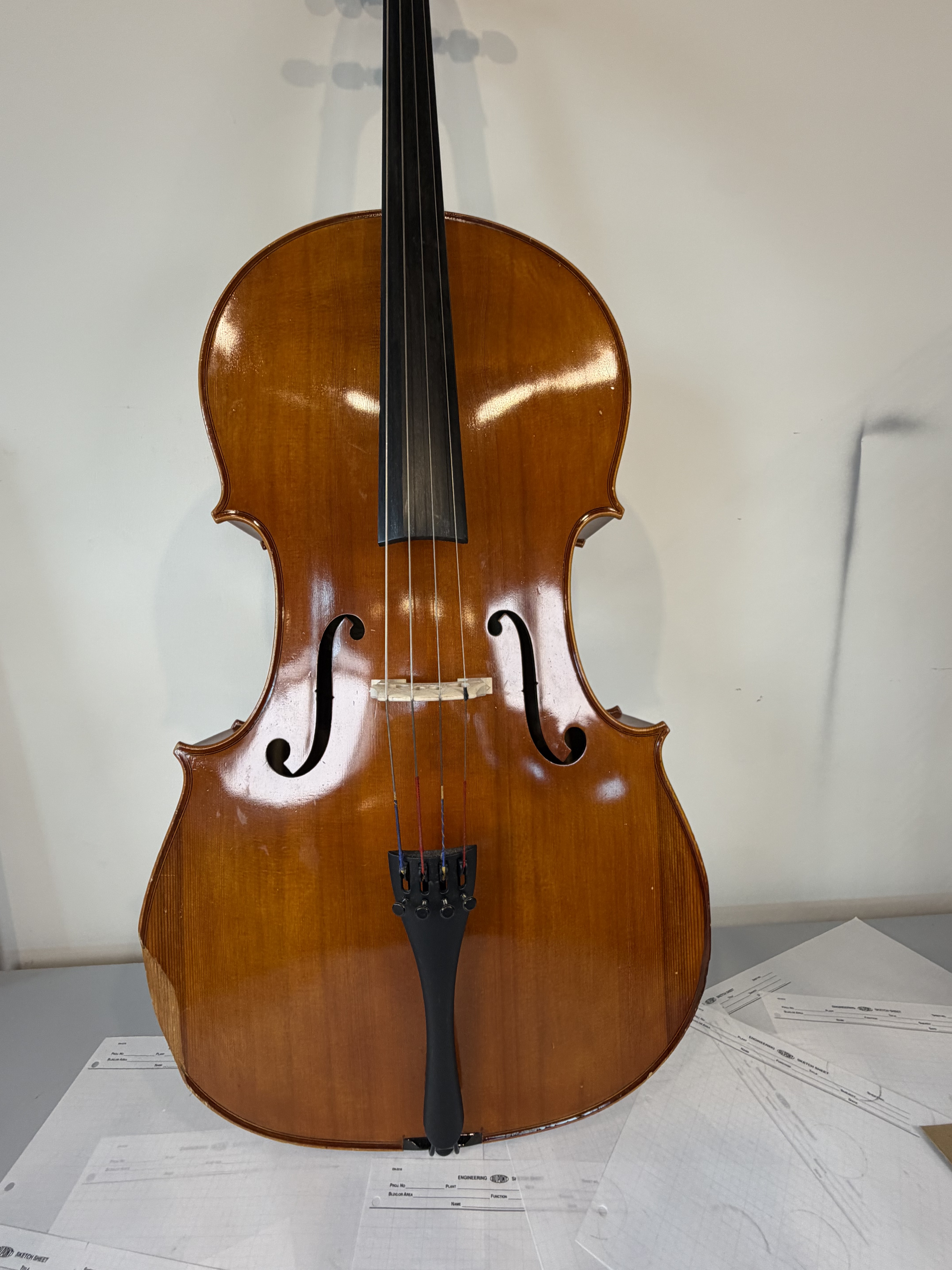 Strobel MC-100 4/4 Full Size Cello — Eastman Strings 2008, Carbon Bow
