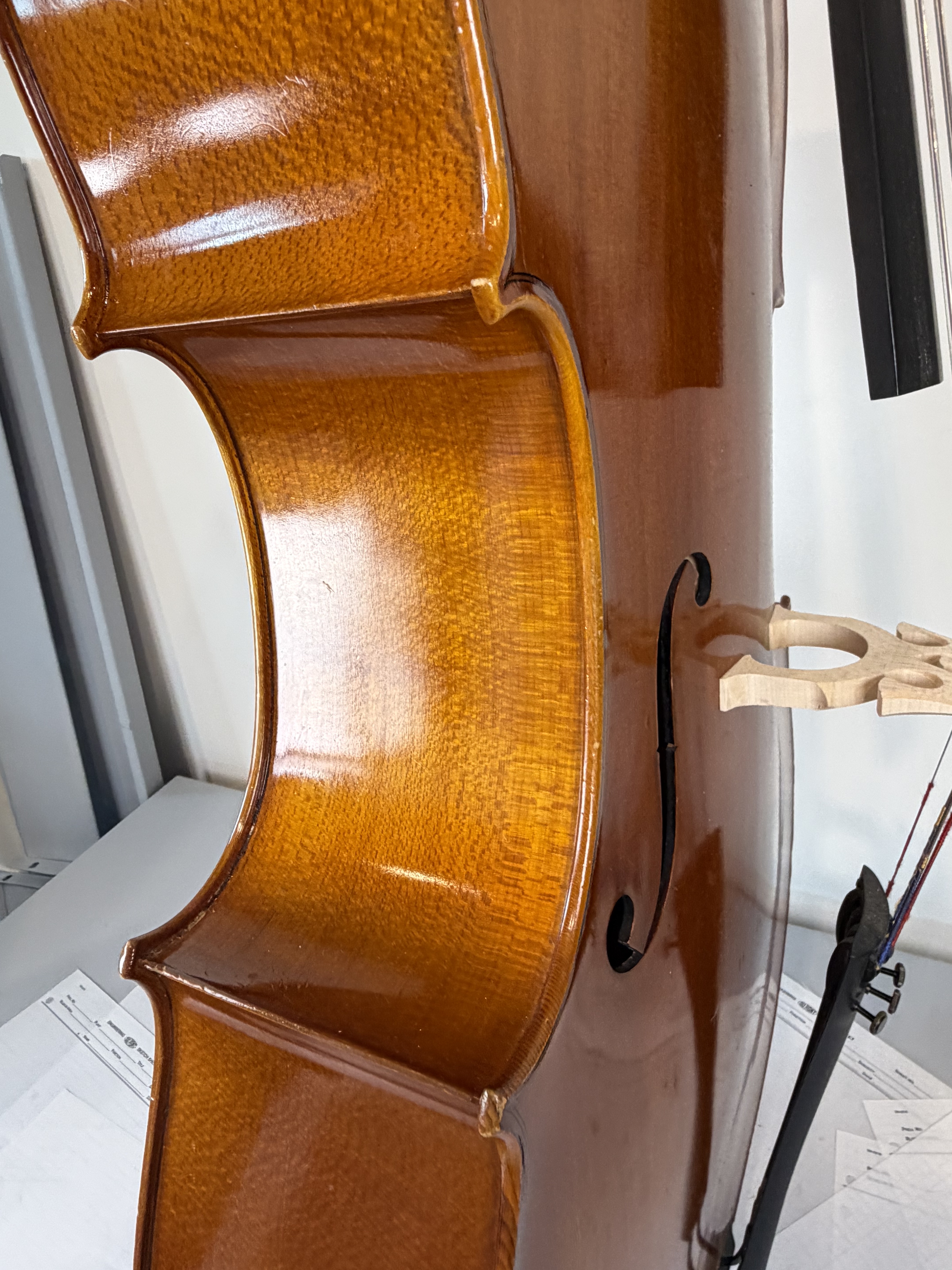 Strobel MC-100 4/4 Full Size Cello — Eastman Strings 2008, Carbon Bow