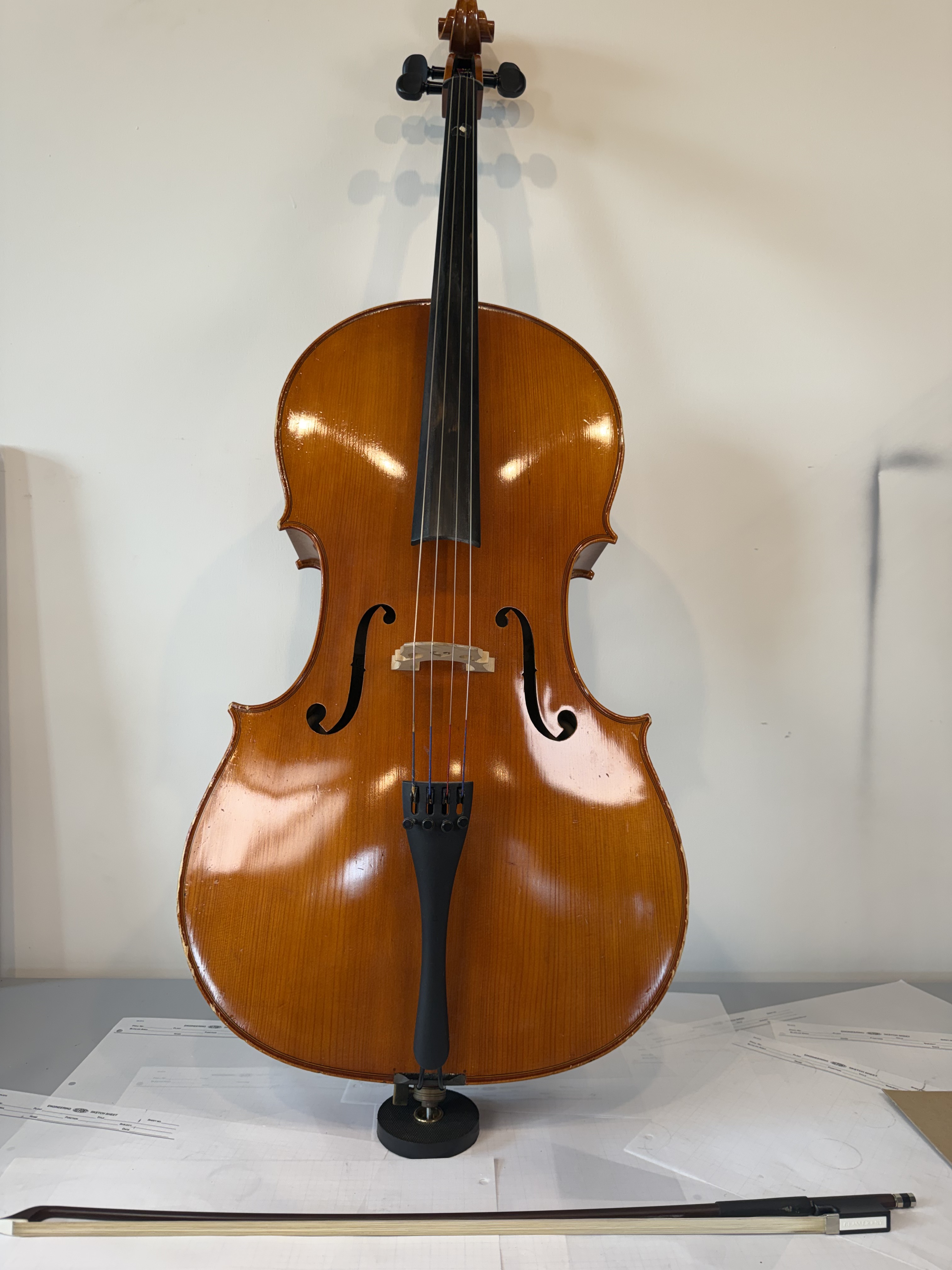 Strobel MC-100 4/4 Full Size Cello — Eastman Strings, 2008, Bow + Bag