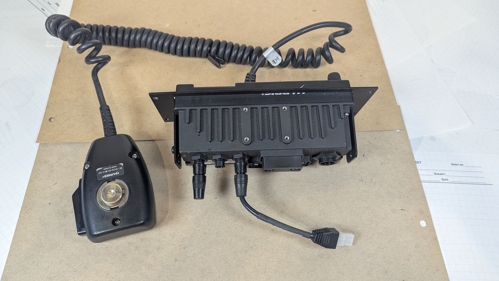Harris XG-75M M7300 800MHz Mobile Radio Deck Control Head Hand Mic Speaker Set