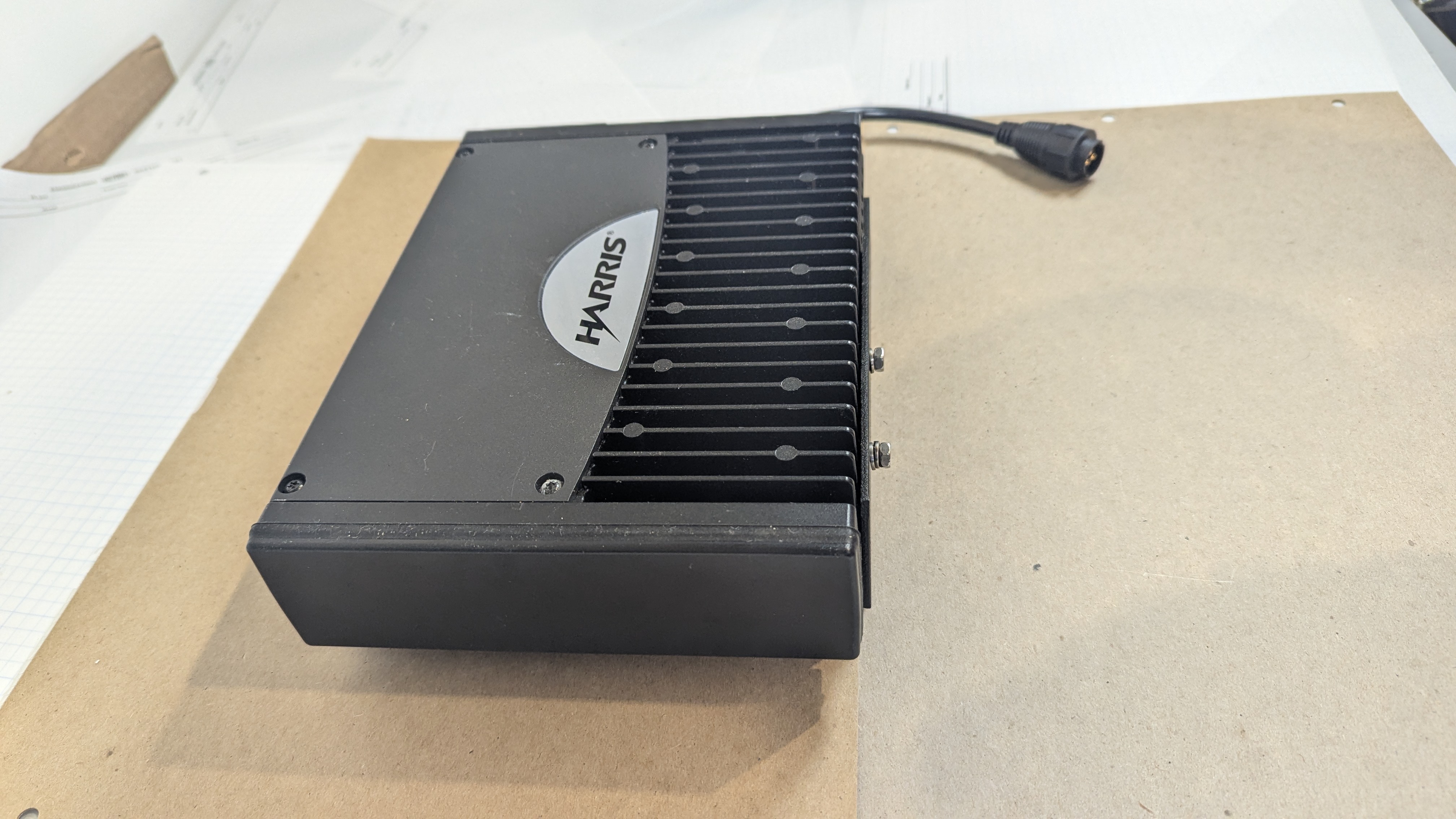 Harris XG-75M M7300 M5300 800MHz Mobile Radio + Control Head Mic Speaker Bundle