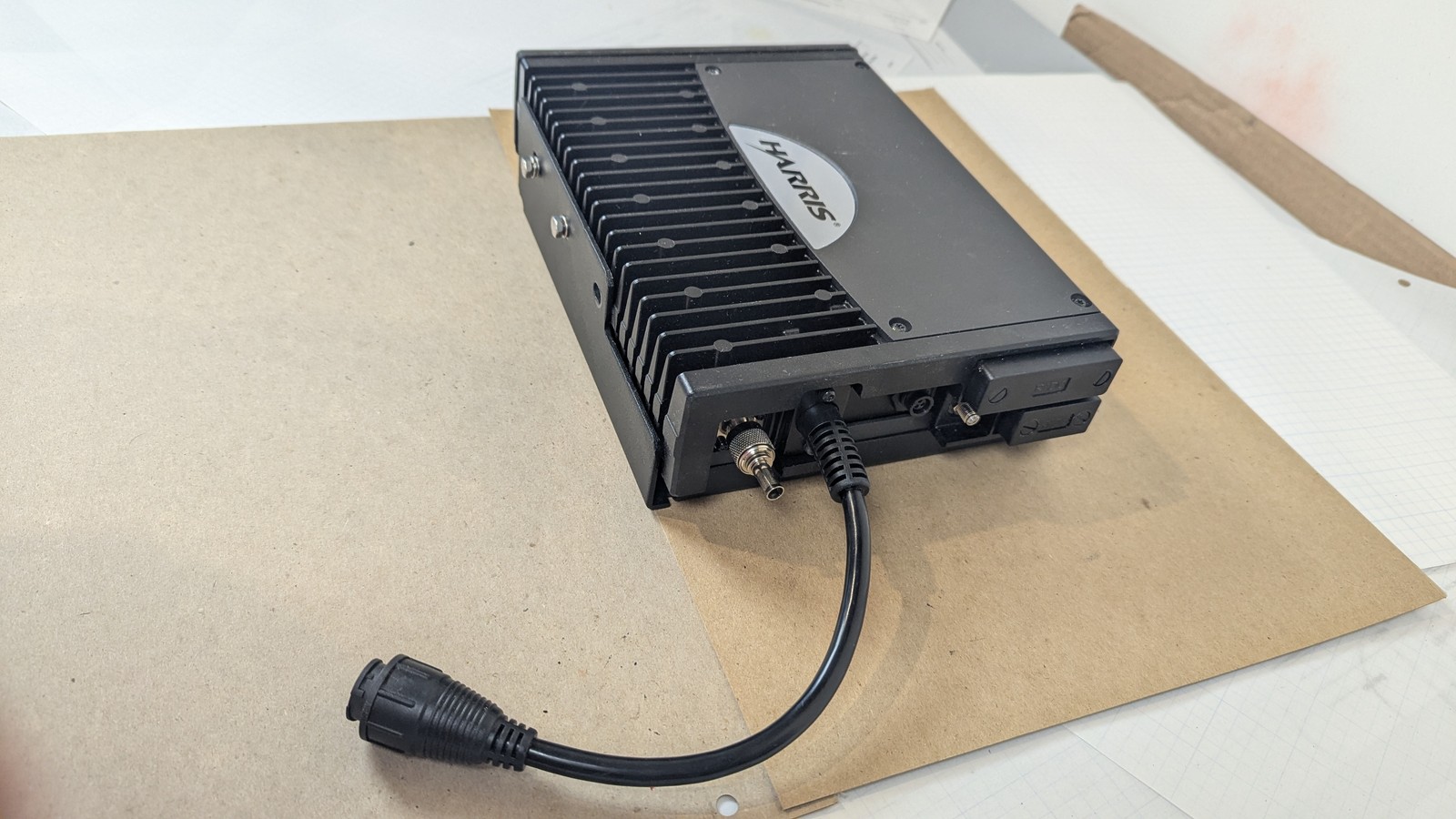 Harris XG-75M M7300 M5300 800MHz Mobile Radio + Control Head Mic Speaker Bundle