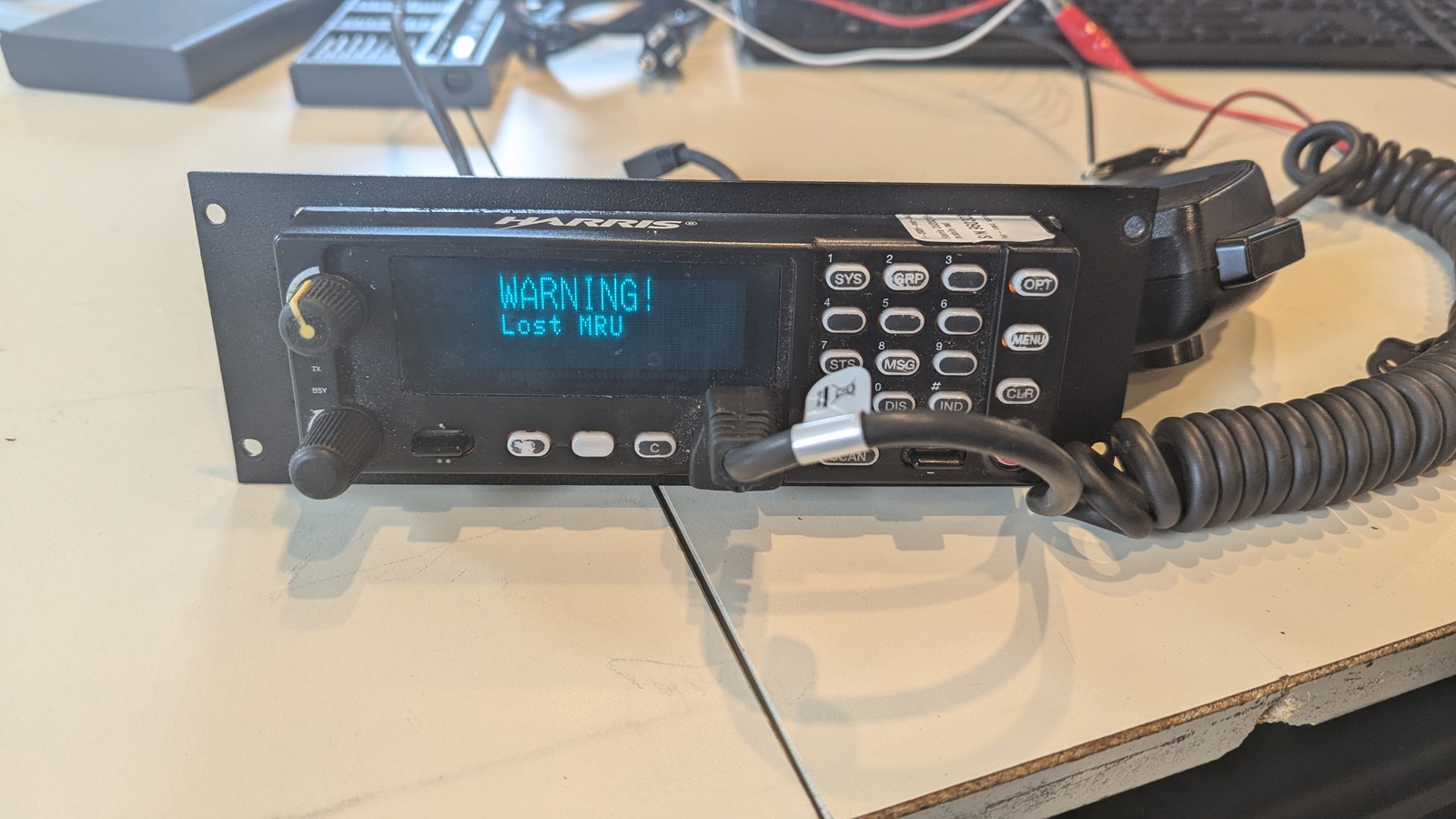 Harris XG-75M M7300 M5300 800MHz Mobile Radio + Control Head Mic Speaker Bundle