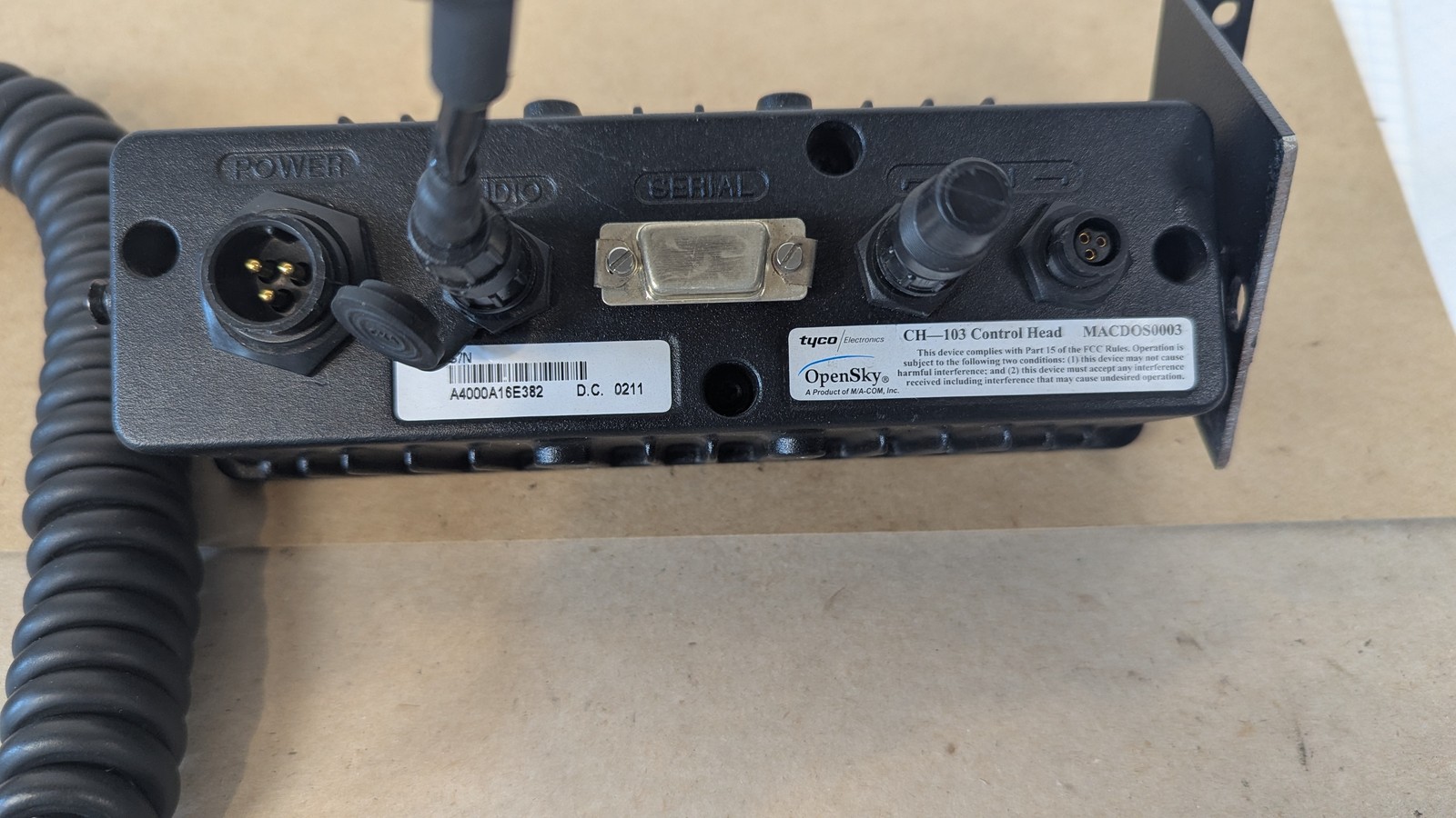 Tyco M/A-COM OpenSky M803 800MHz Vehicular Repeater Base RF Combiner CH-103 Head
