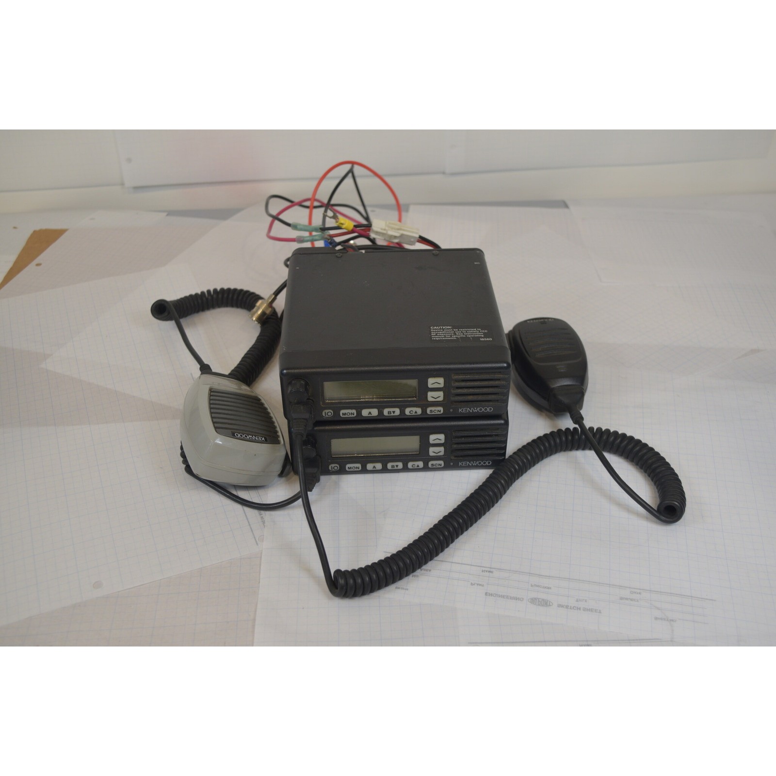 Kenwood TK-6110-2 Low Band 35-50 MHz 70W Mobile Radio + Mic + DC Cable RX Tested