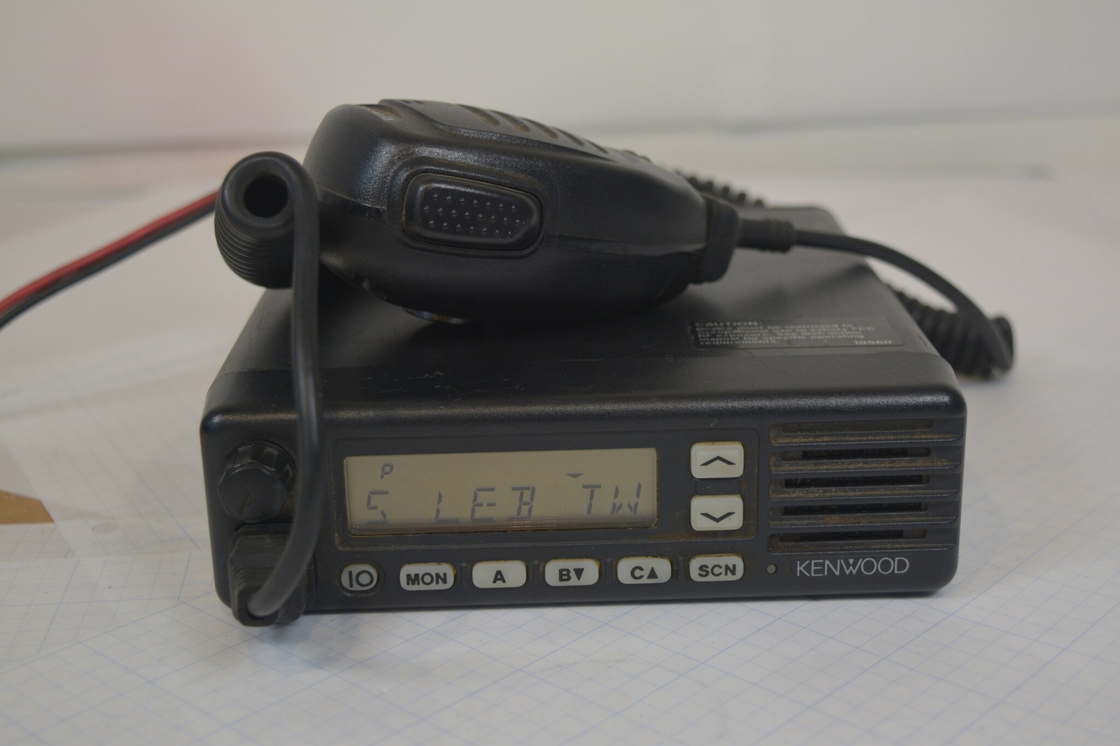 Kenwood TK-6110-2 Low Band 35-50 MHz 70W Mobile Radio + Mic + DC Cable RX Tested