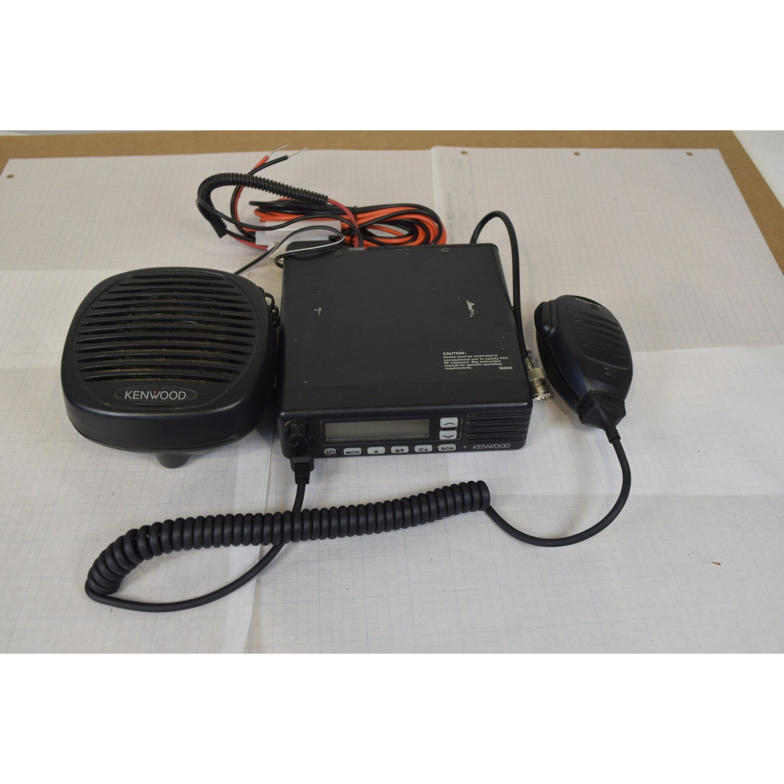 Kenwood TK-6110-2 Low Band 35-50 MHz 70W Mobile Radio + KES-5 Speaker + KMC-35