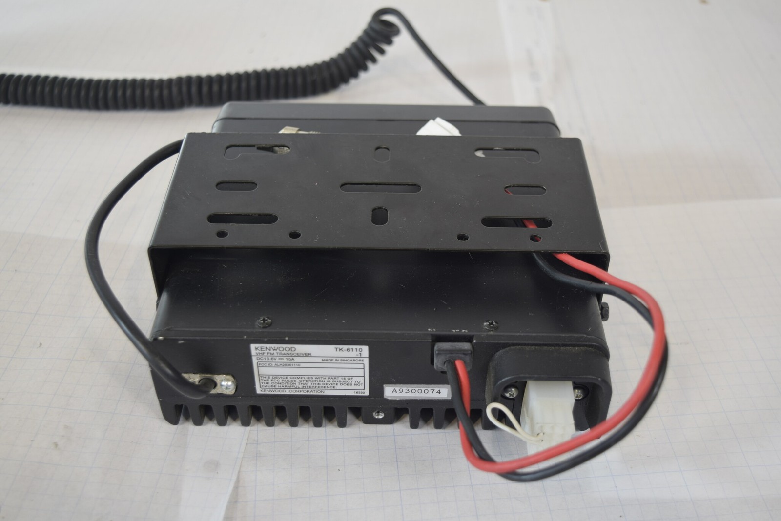 Kenwood TK-6110-1 Low Band 29.7-37 MHz 70W Mobile Radio + Mic - RX Tested
