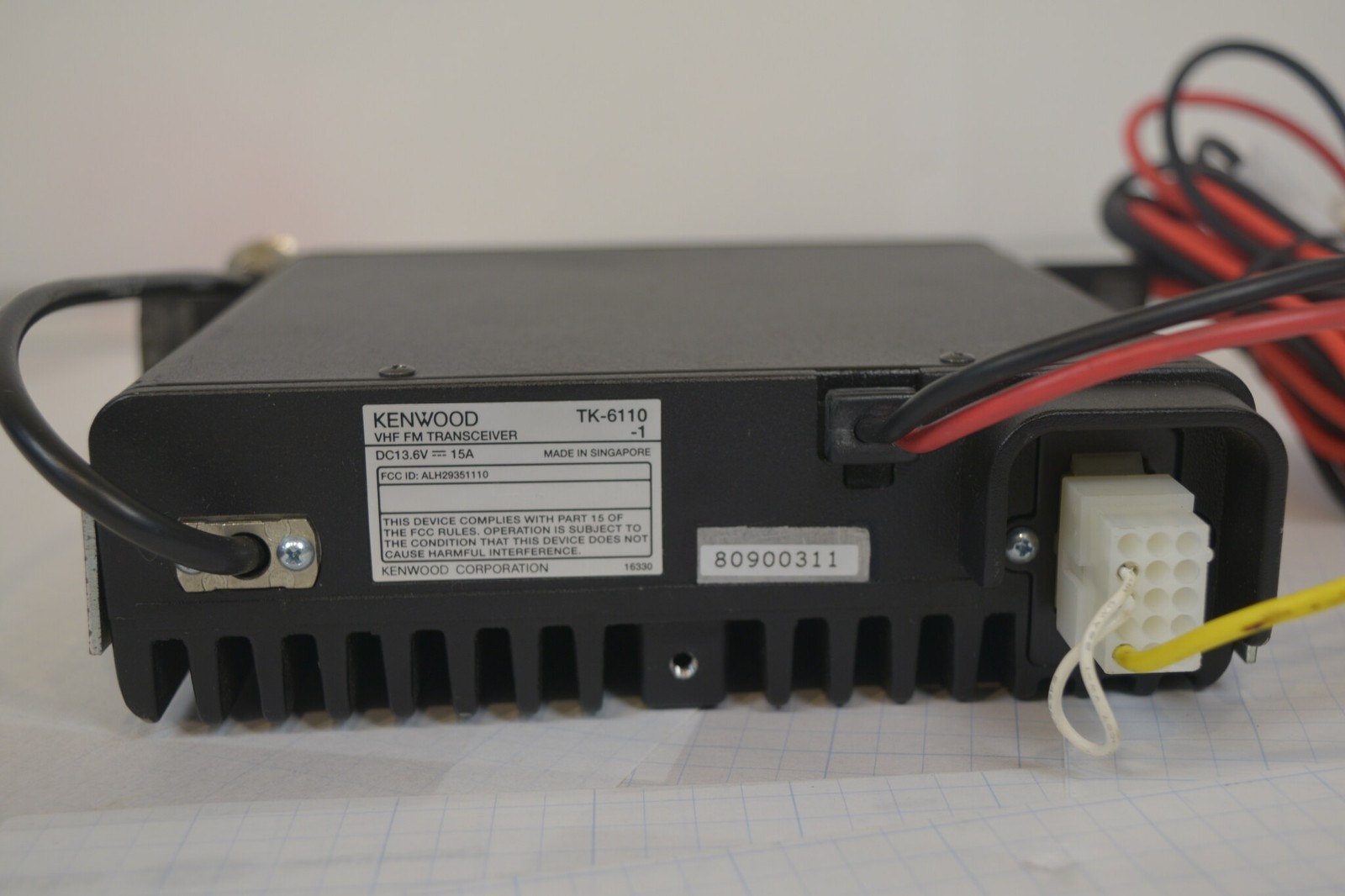 Kenwood TK-6110-1 Low Band 29.7-37 MHz 70W Mobile Radio + Mic - RX Tested