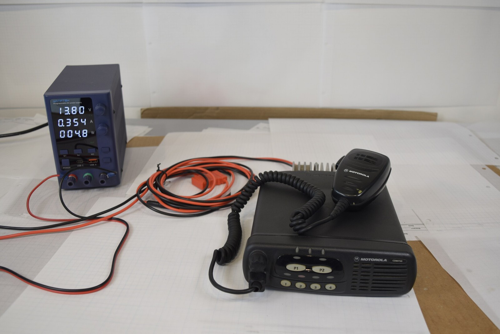 Motorola CDM750 Low Band 36-42 MHz 60W Mobile Radio AAM25CKC9AA1AN + Mic RX Test