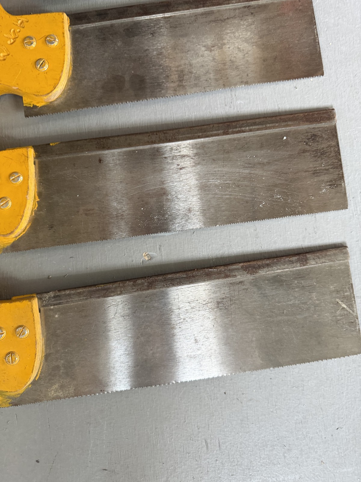 Lot of 7 Back Saws 6 Disston 14in Miter Saw Steel Spine Tenon Woodworking