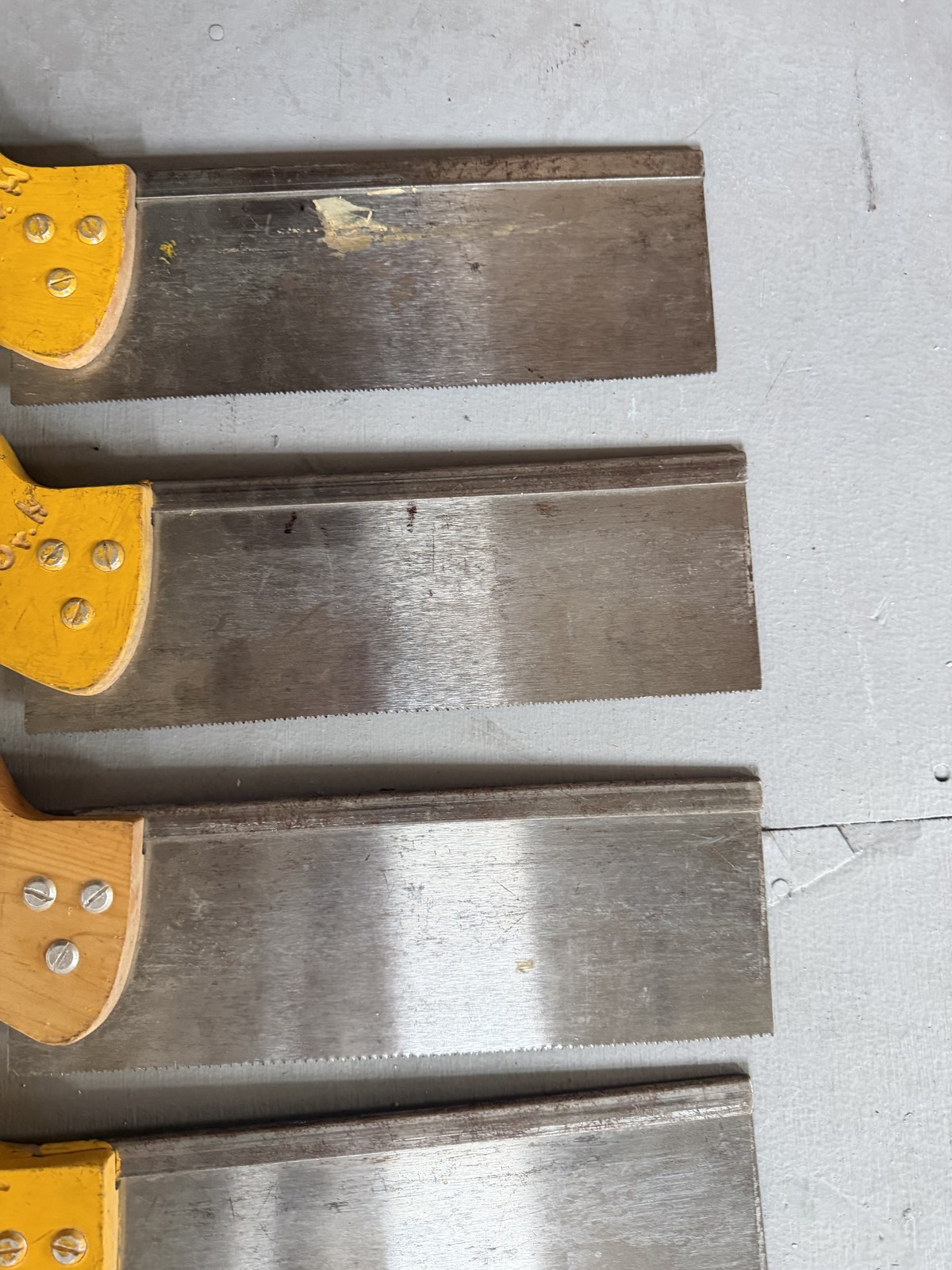 Lot of 7 Back Saws 6 Disston 14in Miter Saw Steel Spine Tenon Woodworking