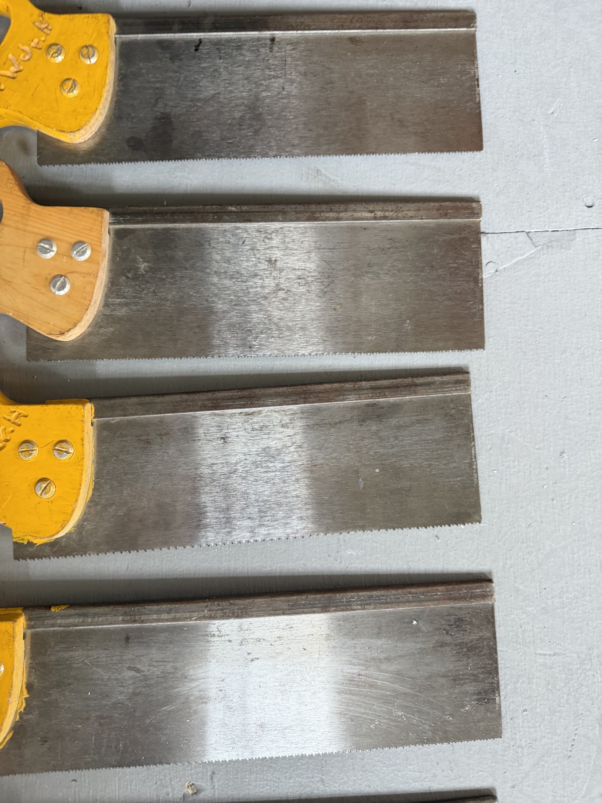 Lot of 7 Back Saws 6 Disston 14in Miter Saw Steel Spine Tenon Woodworking