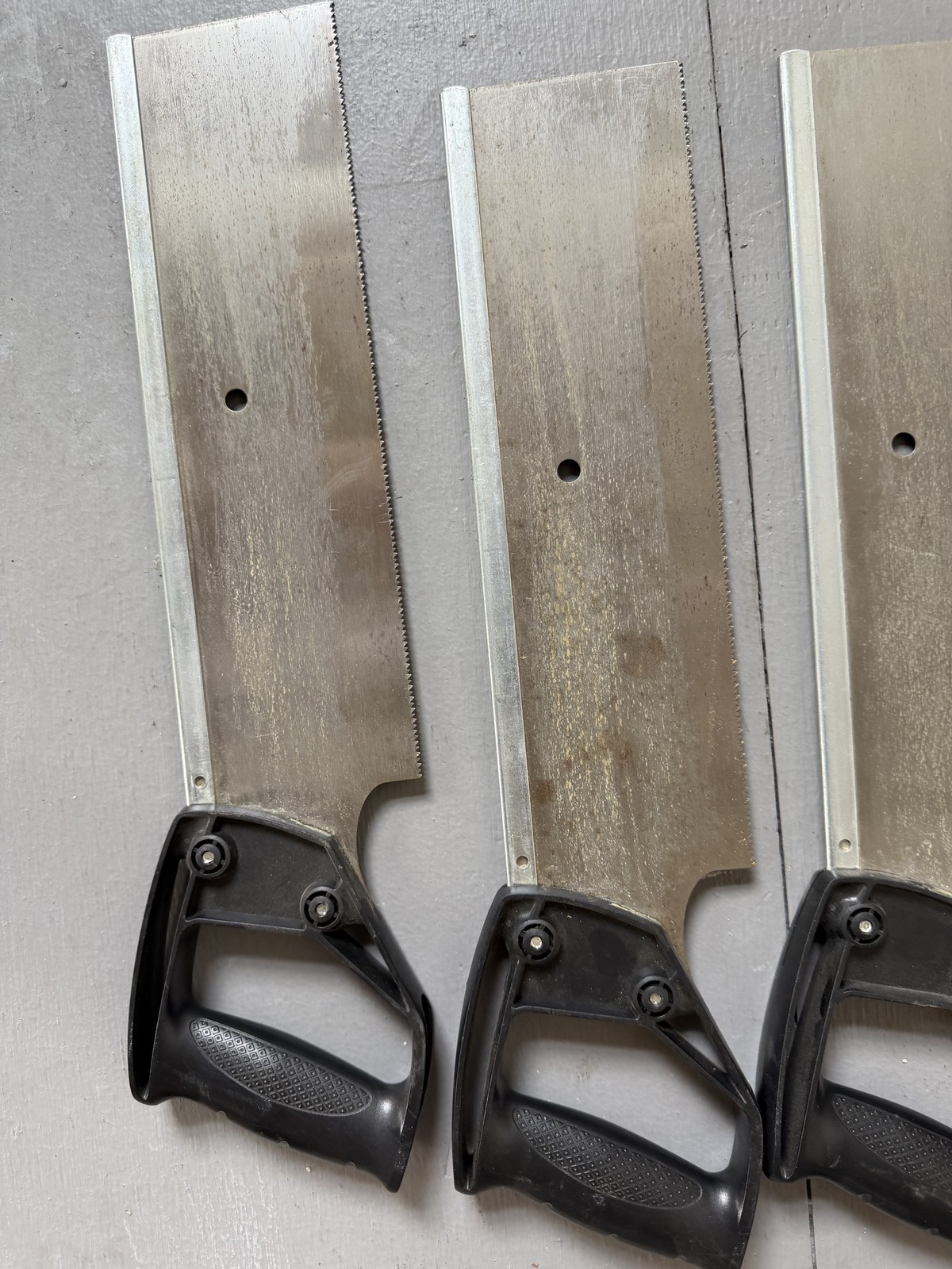 Lot of 5 Miter Box Back Saws 14in Steel Spine Poly Handle Tenon Saw Tools