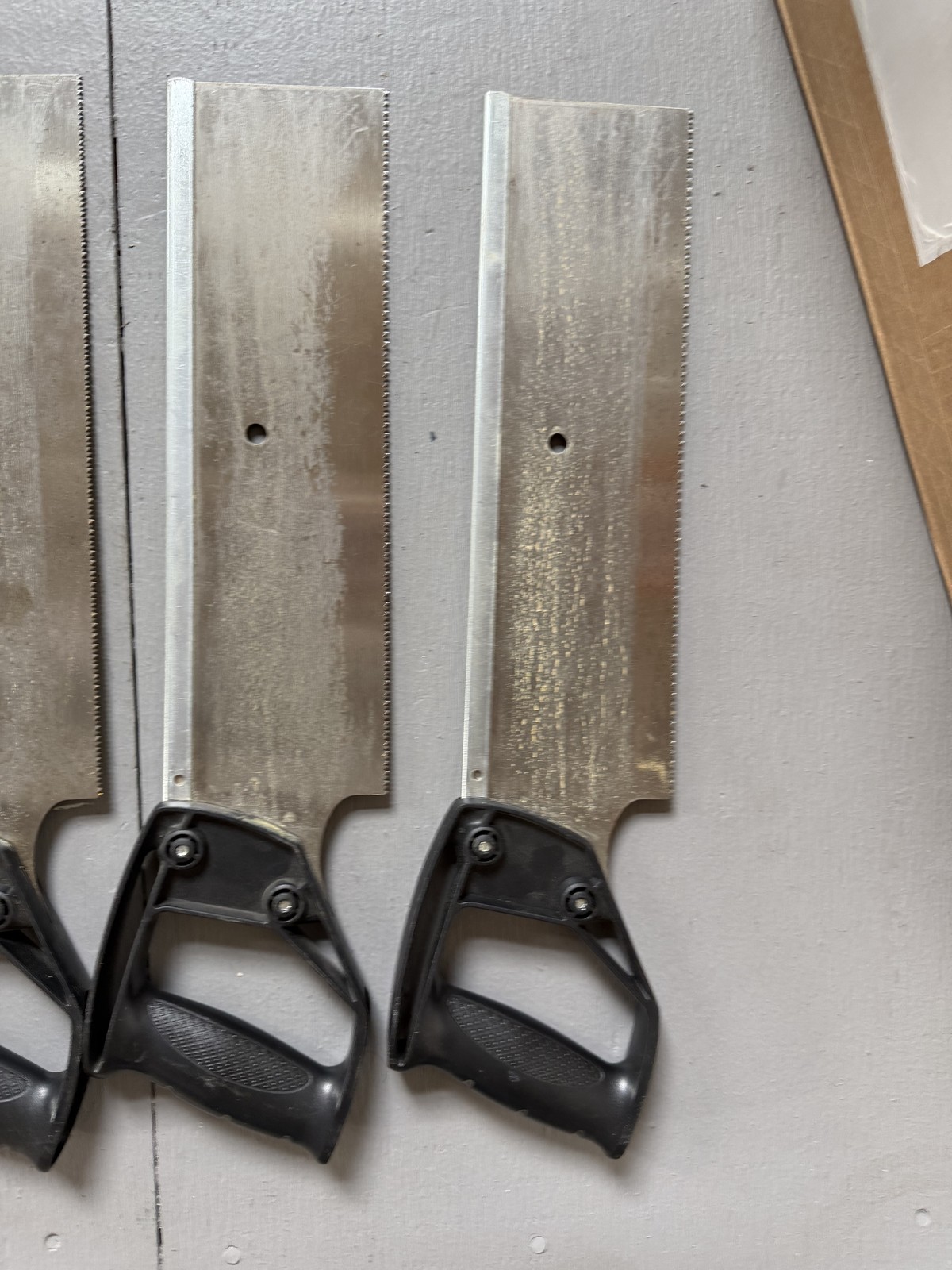 Lot of 5 Miter Box Back Saws 14in Steel Spine Poly Handle Tenon Saw Tools