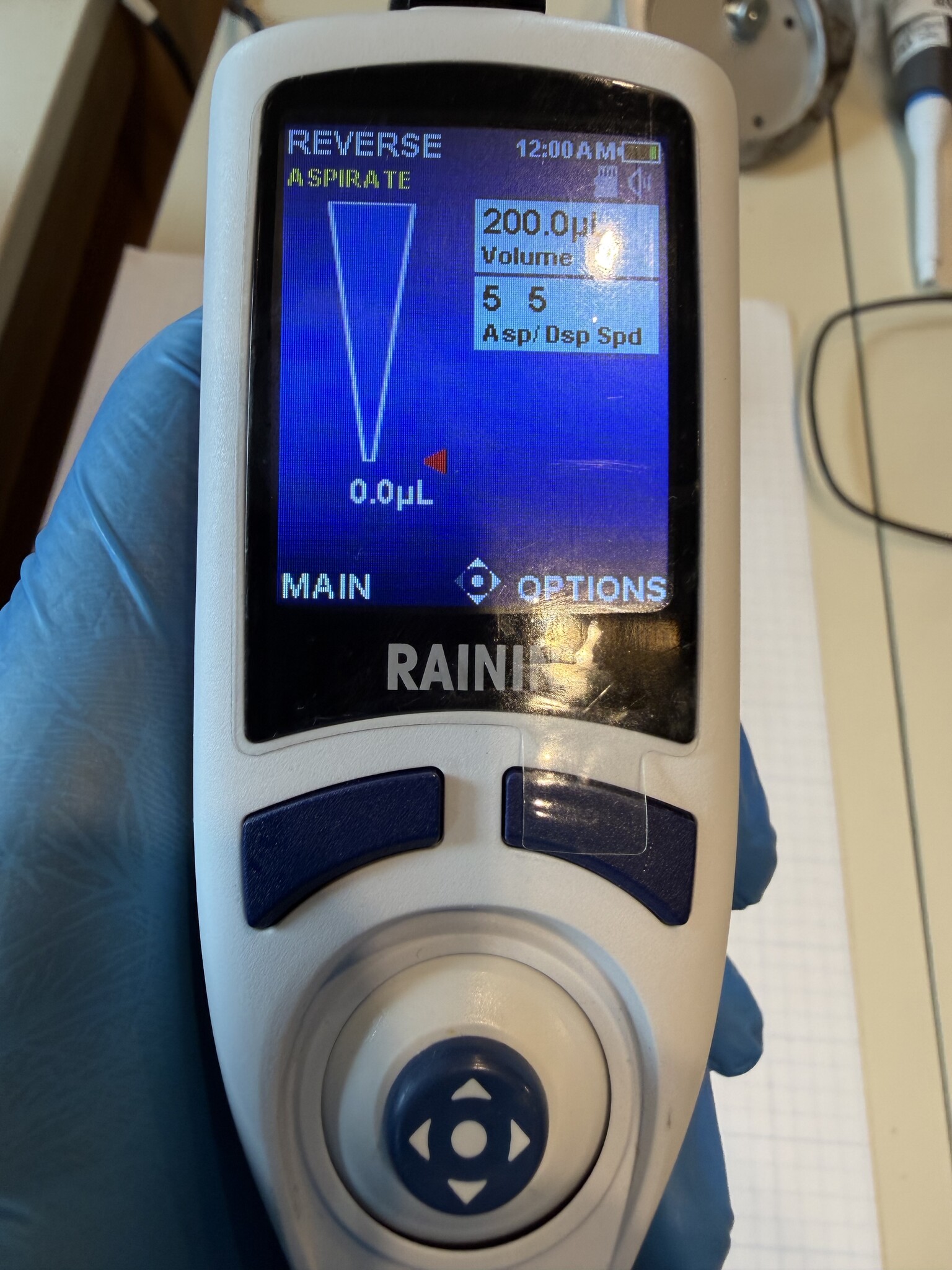 Rainin E4 XLS+ 20-200uL LTS Single Channel Electronic Pipette Runs on Battery