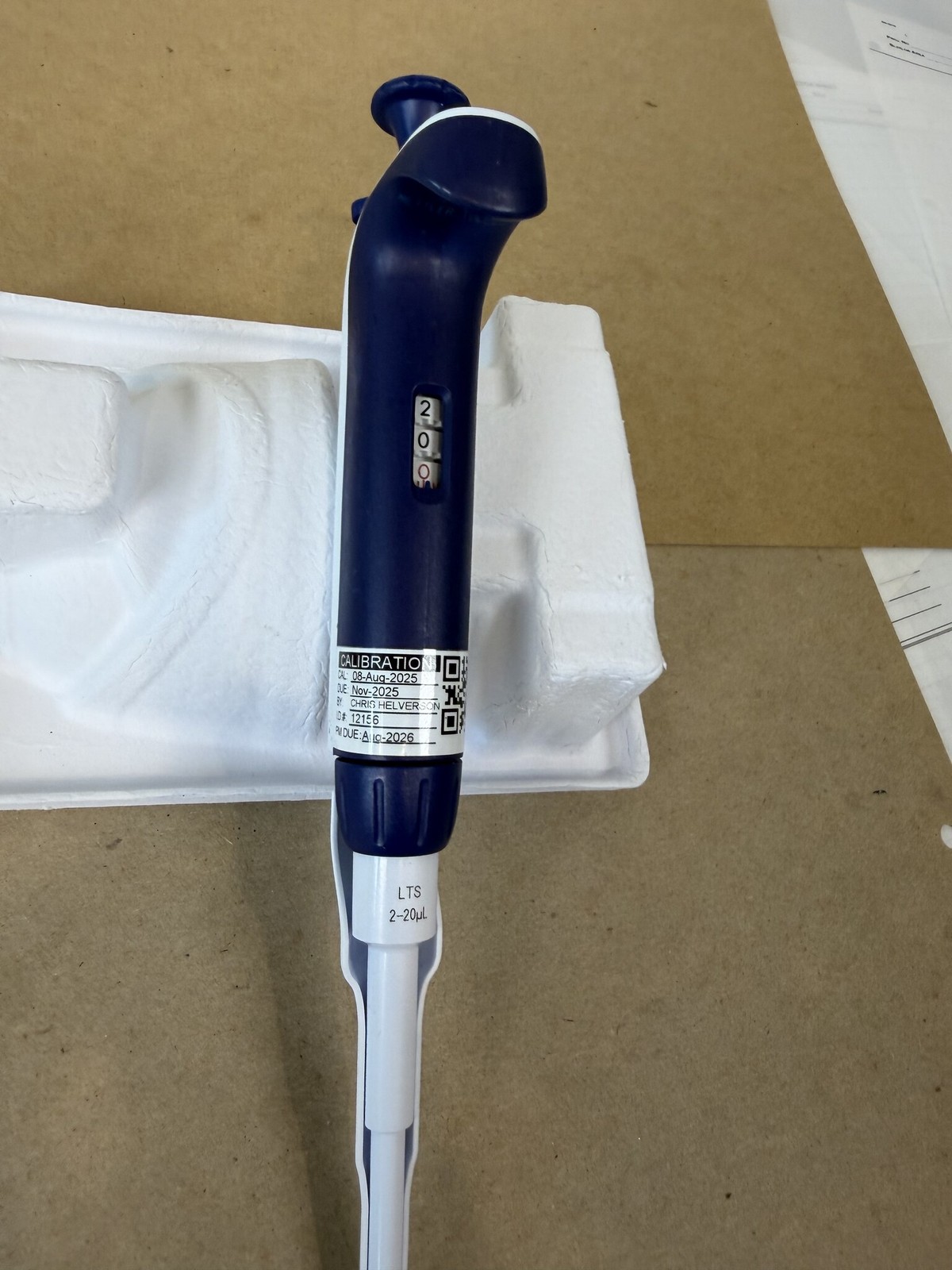 Rainin Pipet-Lite XLS L-20 2-20uL LTS Single Channel Pipette Tested