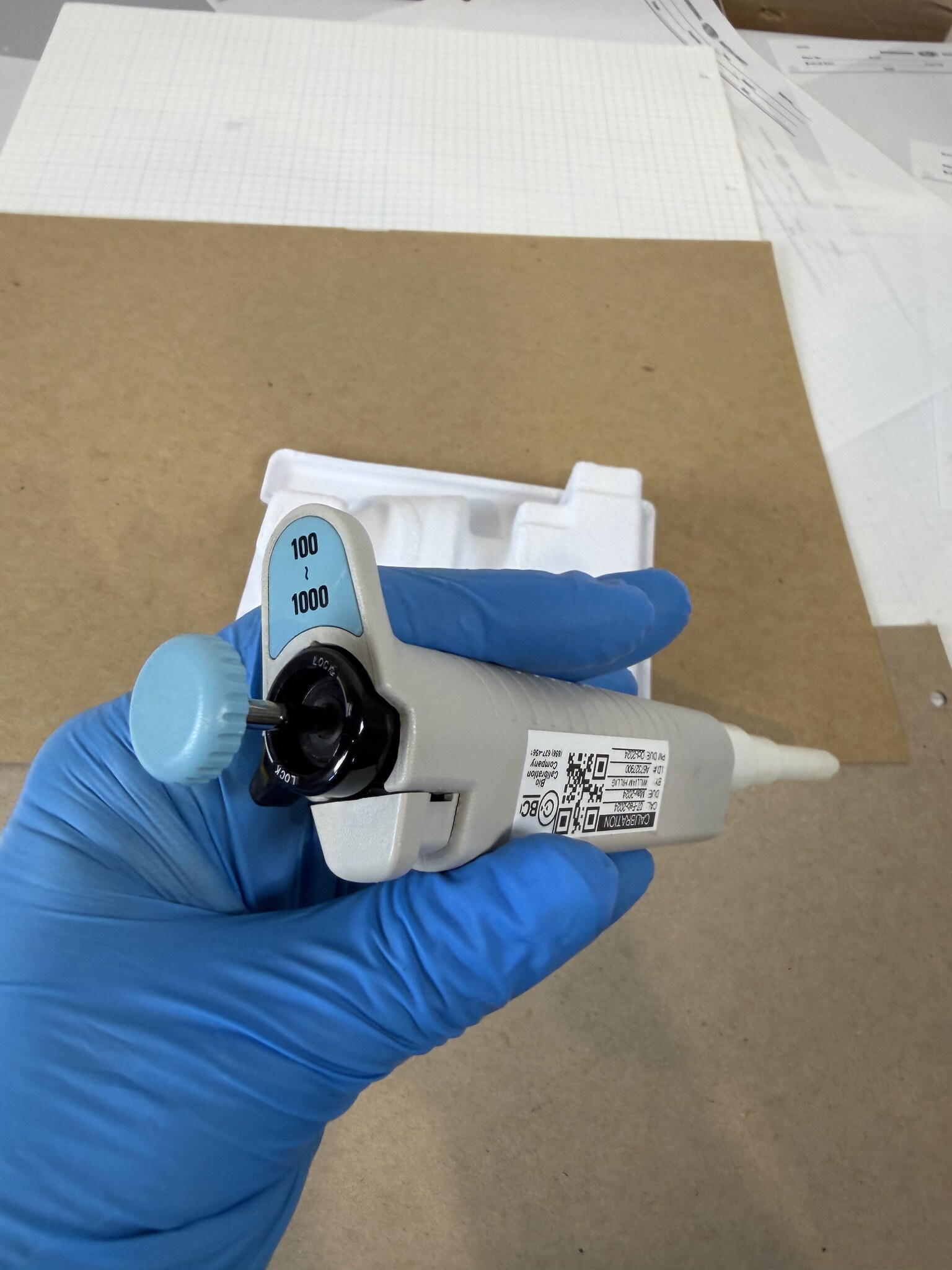 Oxford BenchMate 100-1000uL Single Channel Manual Pipette Nichiryo Autoclavable