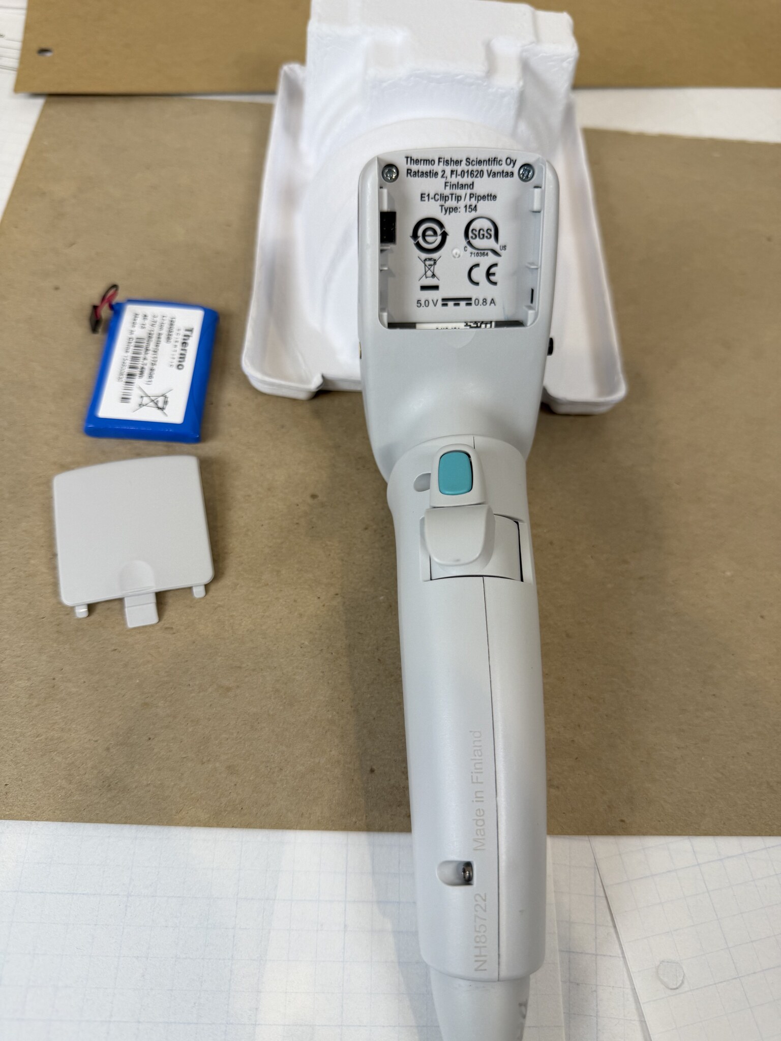 Thermo E1-ClipTip 15-1250uL Single Channel Electronic Pipette 4670040 Tested