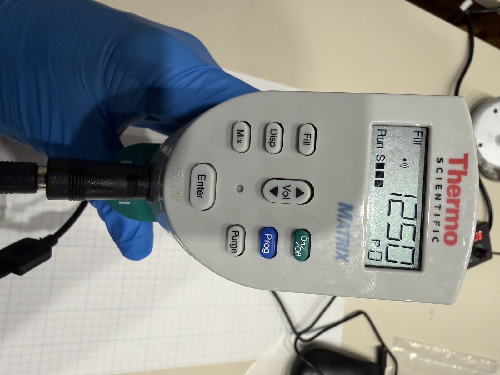 Thermo Scientific Matrix Impact2 1250uL 8-Channel Electronic Pipette Powers On