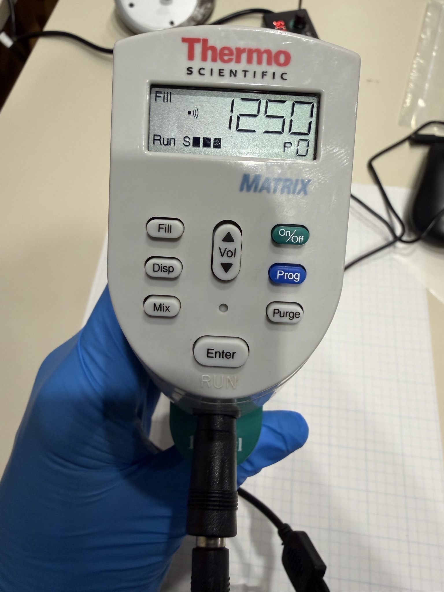 Thermo Scientific Matrix Impact2 1250uL 8-Channel Electronic Pipette Powers On