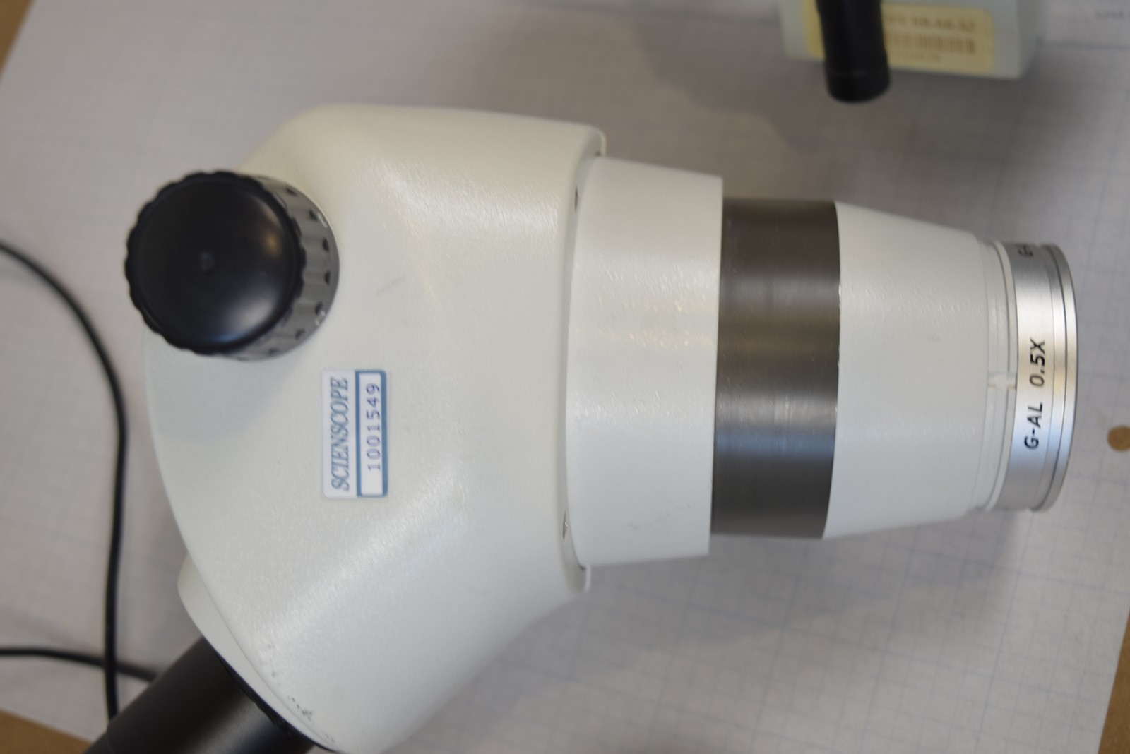 ScienScope Stereo Zoom Microscope Head G-AL 0.5X ELZ-P2 Rail LED Ring - No Stand