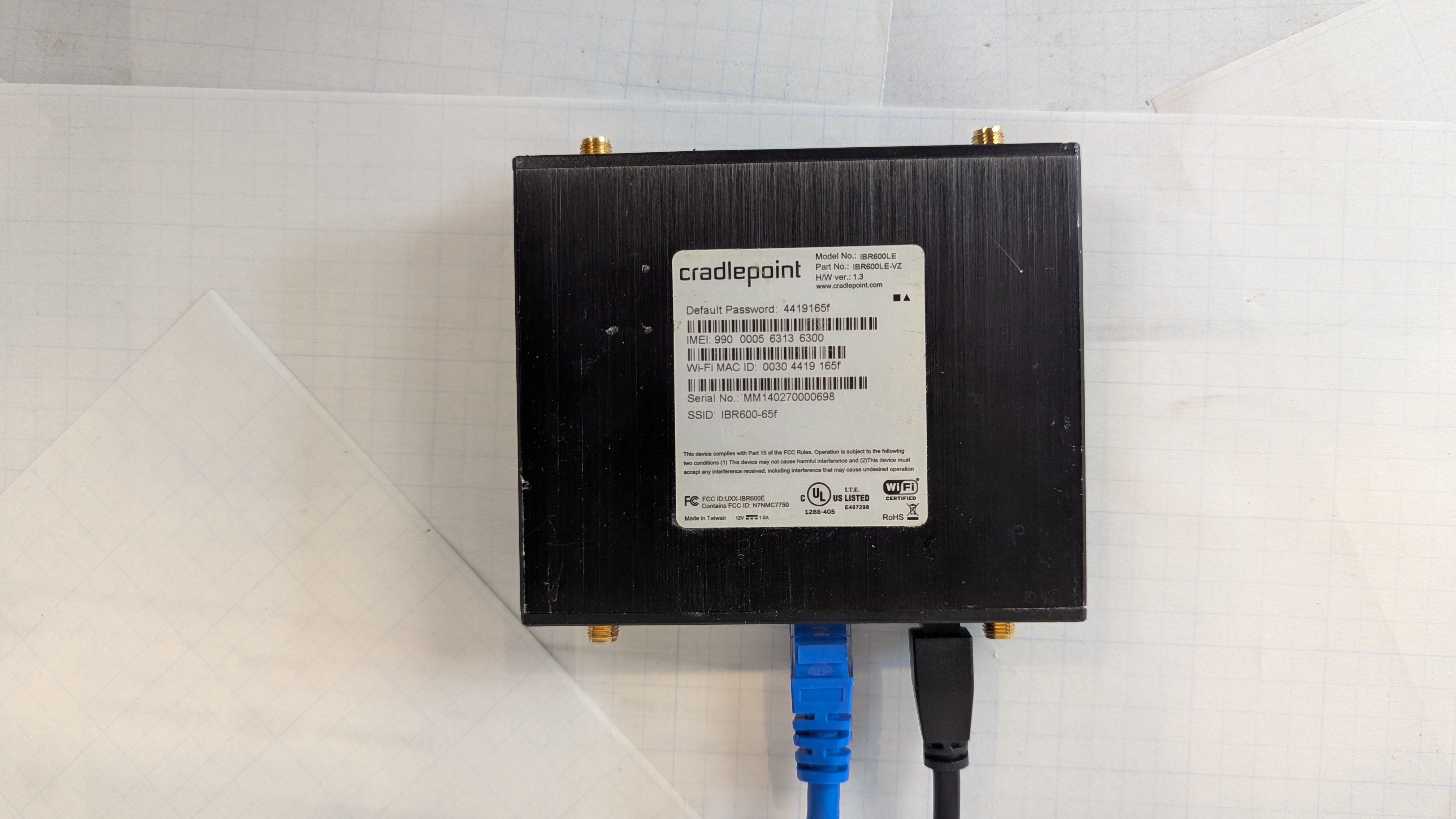 Cradlepoint COR IBR600LE Cat3 LTE Router Gateway Verizon M2M IoT - Tested