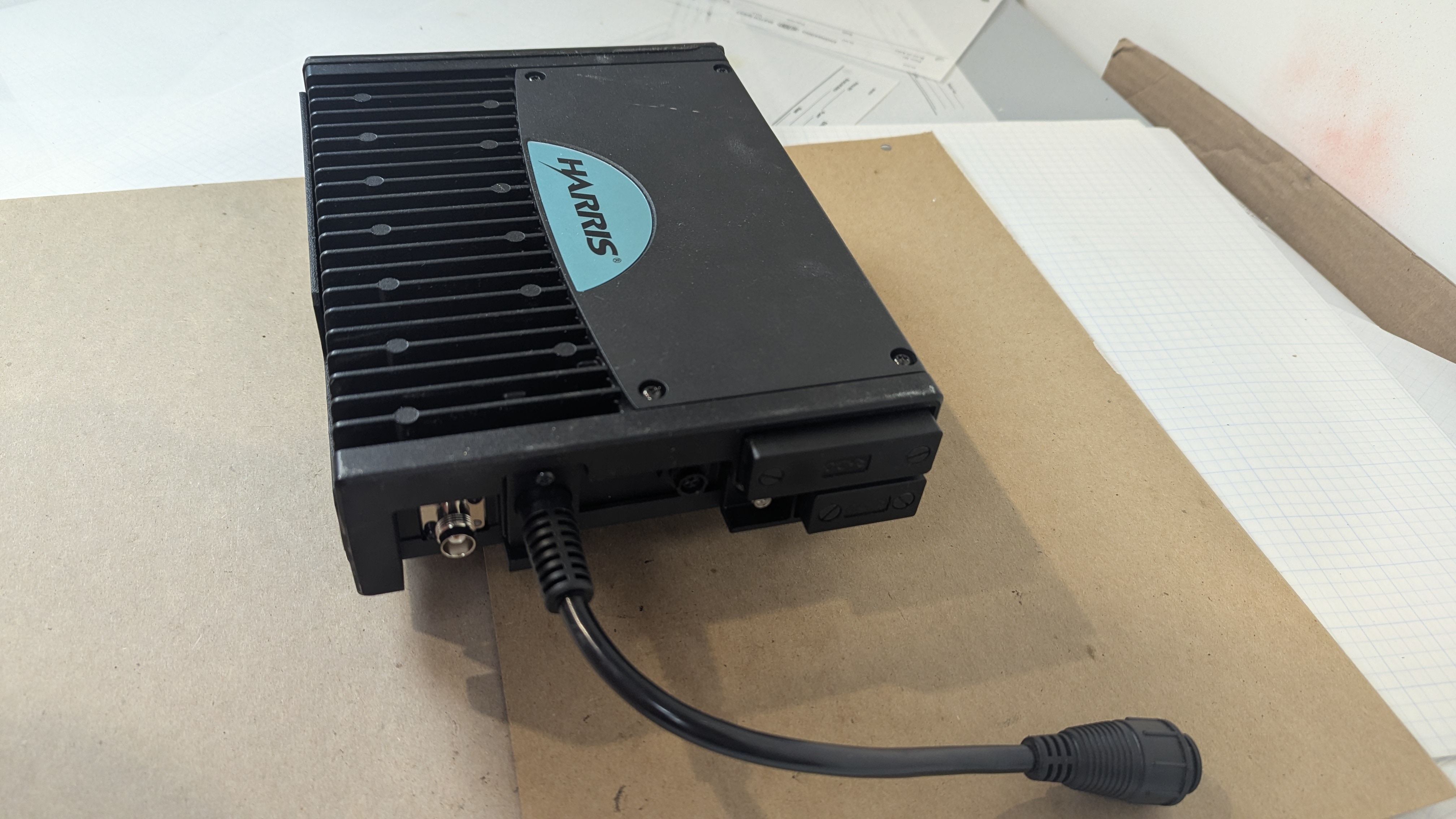Harris XG-75M M7300 M5300 800MHz Mobile Radio Kit + Control Head Mic Speaker