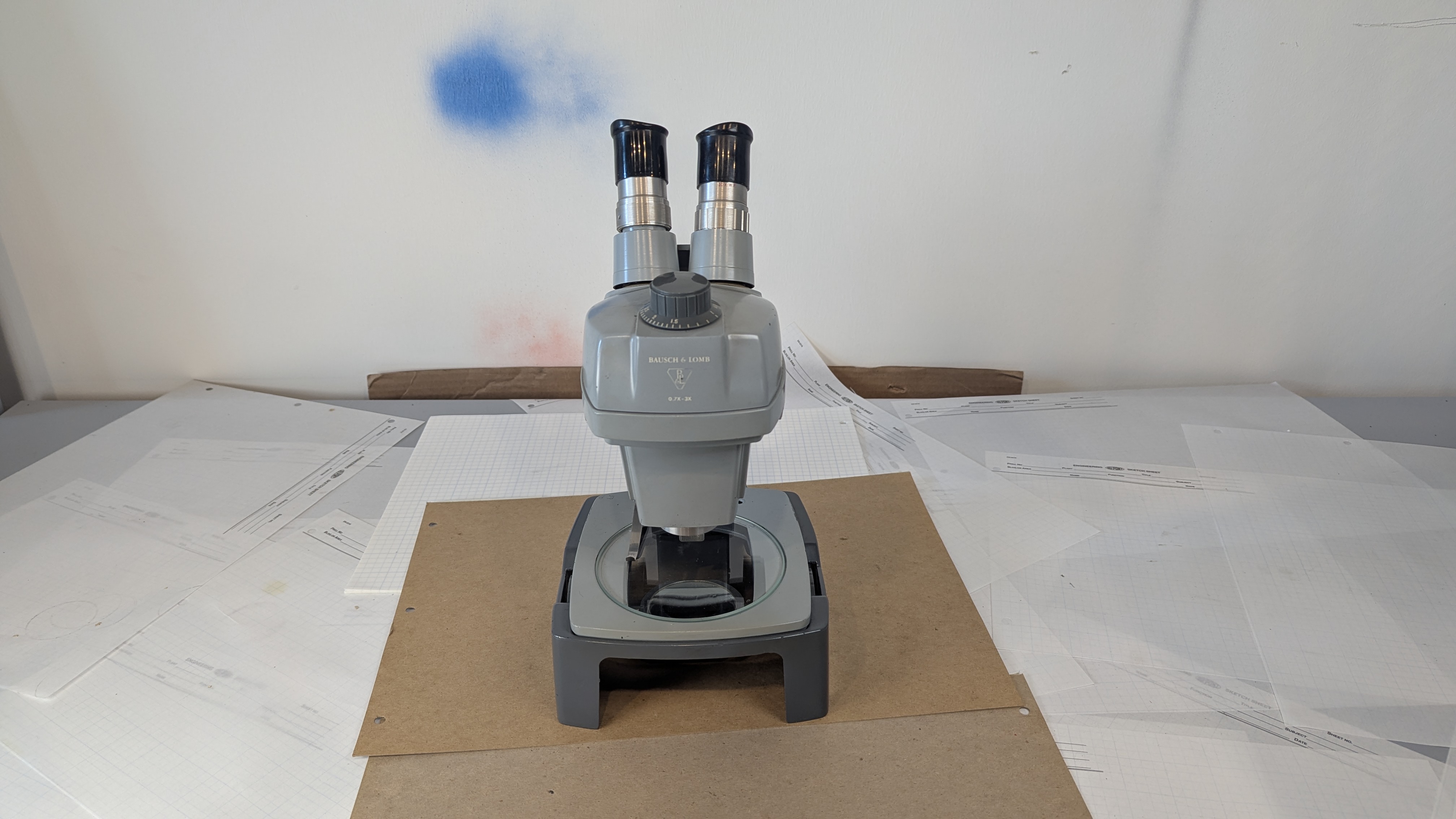 Bausch & Lomb StereoZoom 4 Microscope 0.7x-3x Mirror Stand & Case - Read Flaws