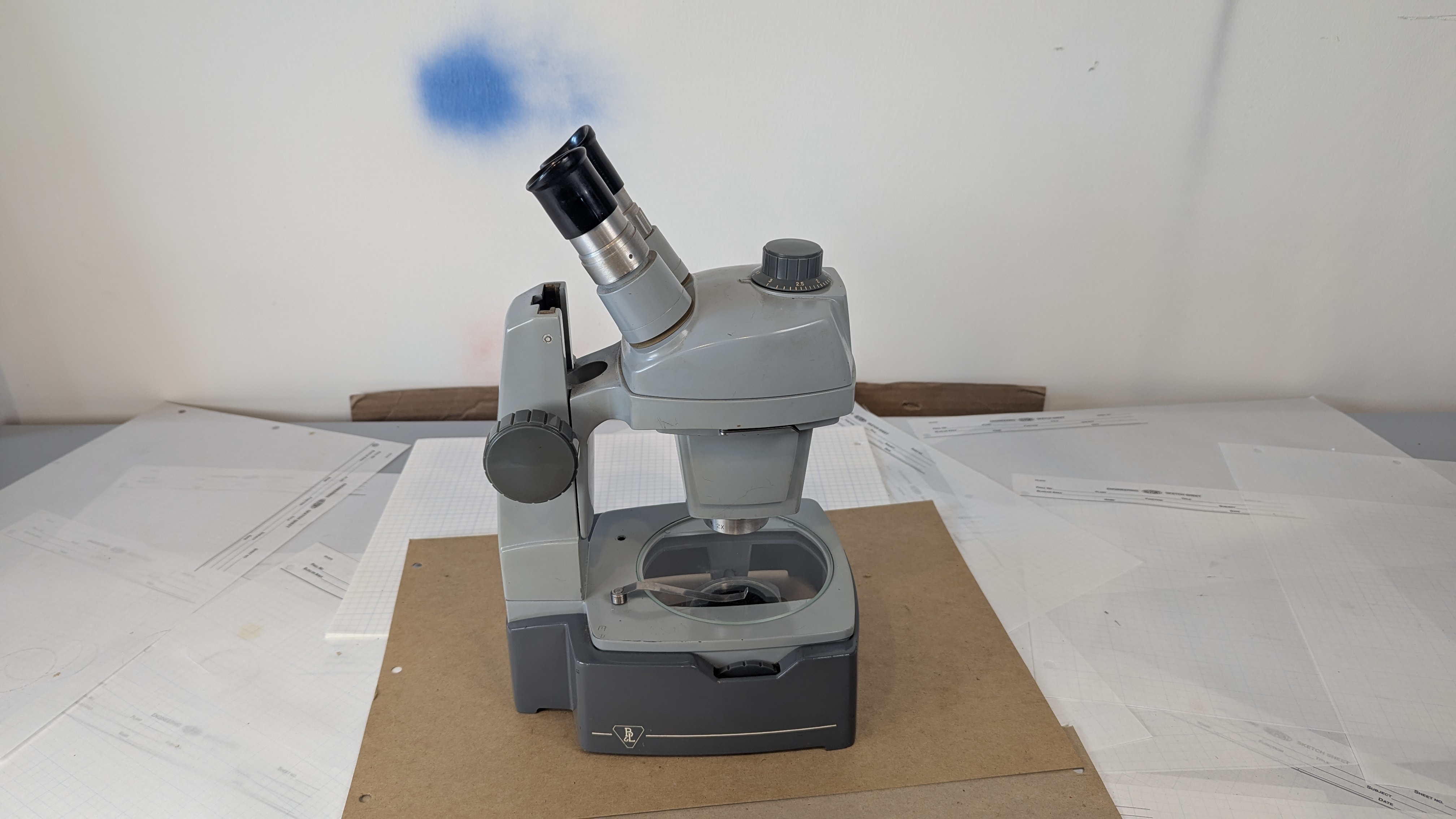 Bausch & Lomb StereoZoom 4 Microscope 0.7x-3x Mirror Stand & Case - Read Flaws