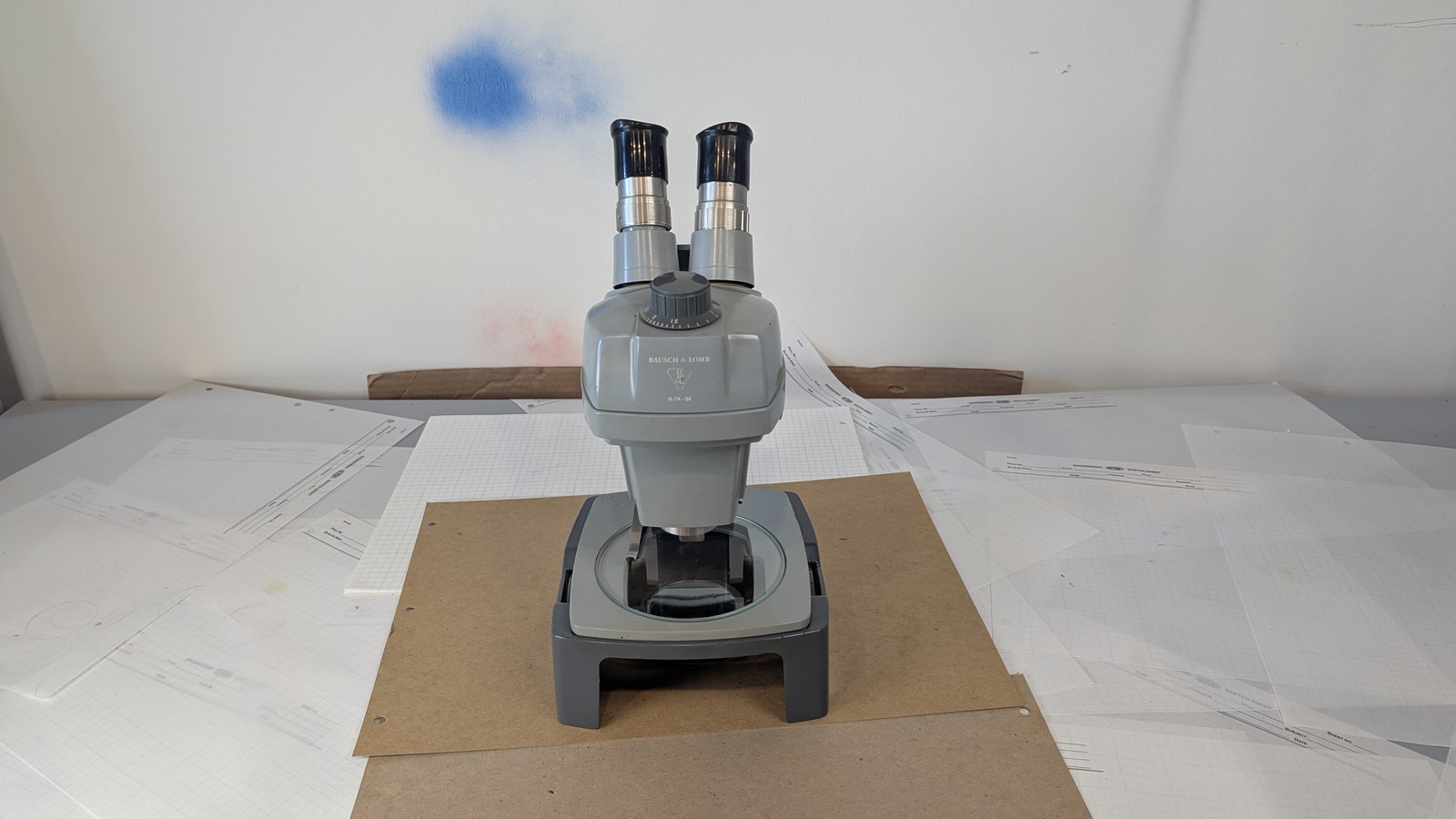 Bausch & Lomb StereoZoom 4 Microscope 0.7x-3x Mirror Stand & Case - Read Flaws