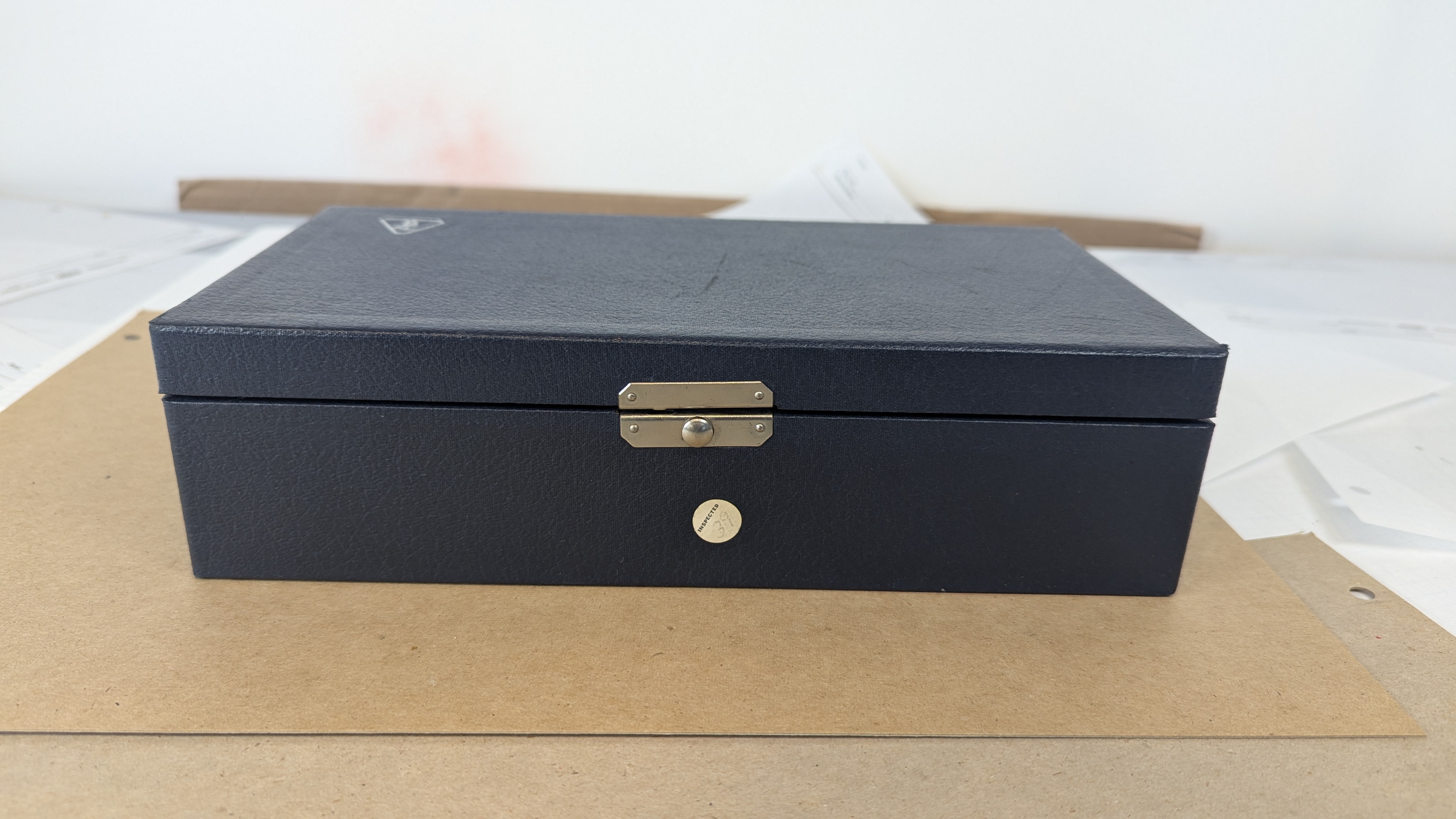 Vintage Bausch & Lomb Microscope Objective Case Fitted Blue Velvet Box EMPTY