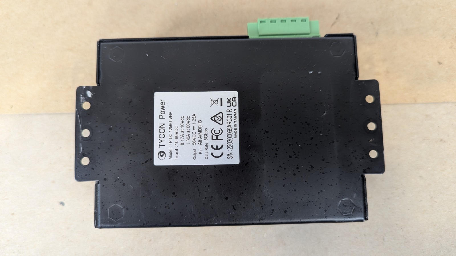 Tycon TP-DC-1256G-VHP PASSIVE 56V 70W PoE Injector DC-DC Converter Tested