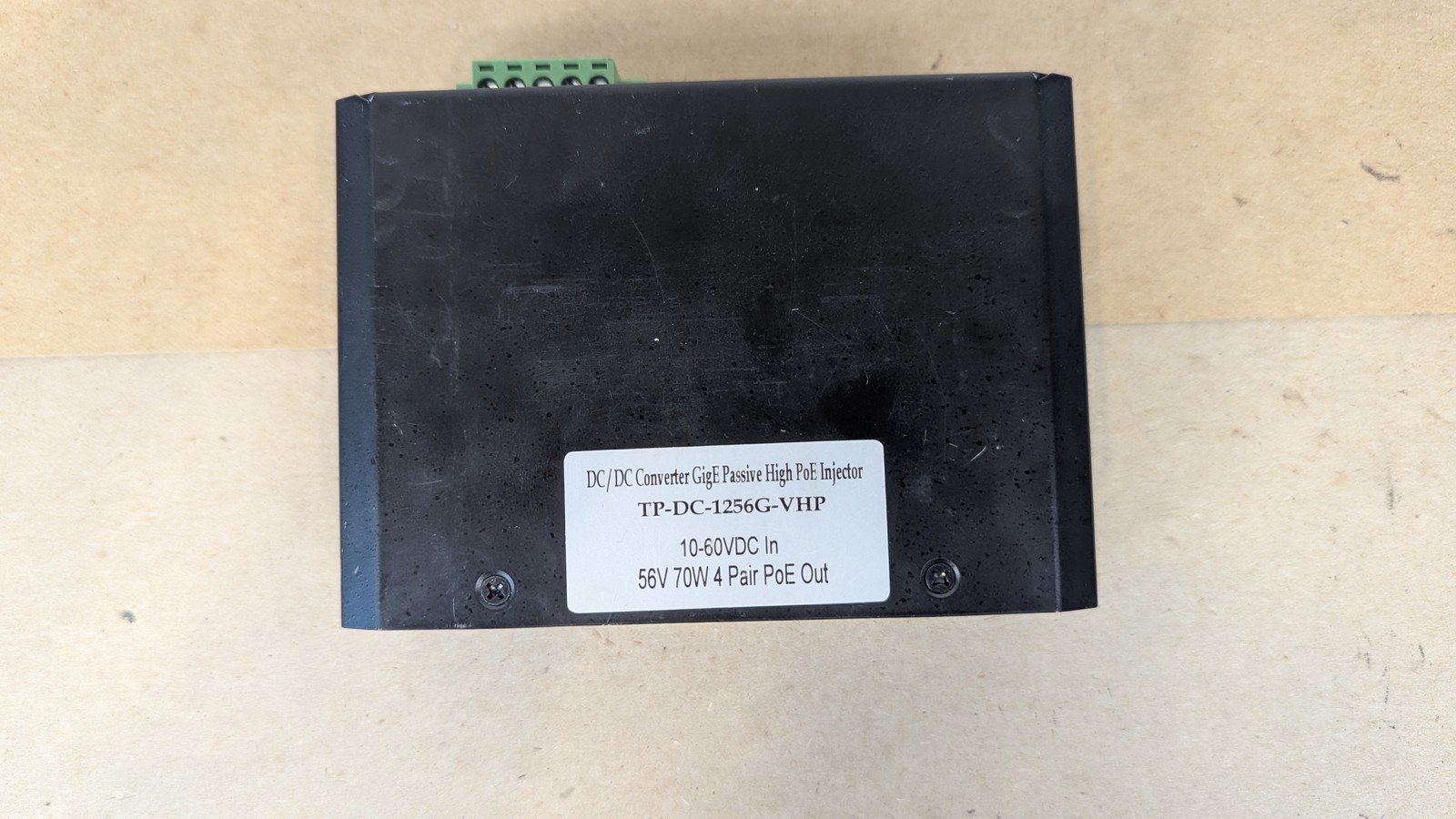 Tycon TP-DC-1256G-VHP PASSIVE 56V 70W PoE Injector DC-DC Converter Tested