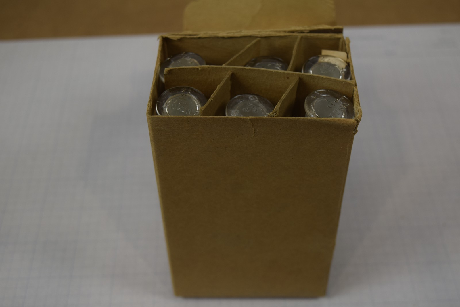 Vintage Kimble Kimax 45176 Glass Centrifuge Tube 13mL Conical 6-Pack w/ Stoppers