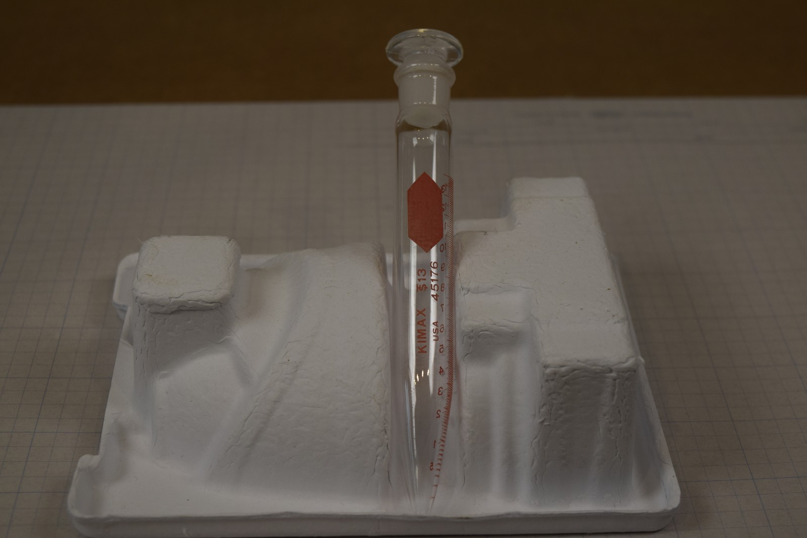 Vintage Kimble Kimax 45176 Glass Centrifuge Tube 13mL Conical 6-Pack w/ Stoppers