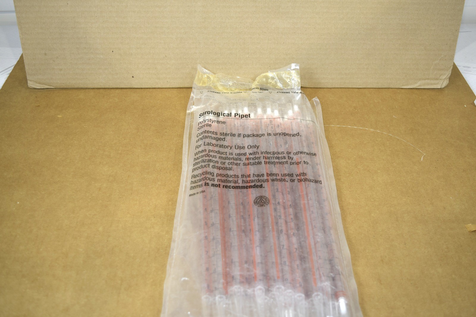 Costar 10mL in 1/10 Serological Pipet Lot of 35 Polystyrene Open Bag NON-STERILE
