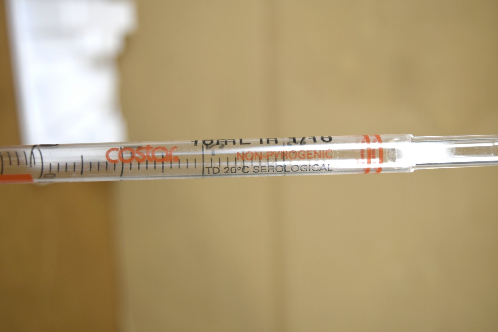 Costar 10mL in 1/10 Serological Pipet Lot of 35 Polystyrene Open Bag NON-STERILE