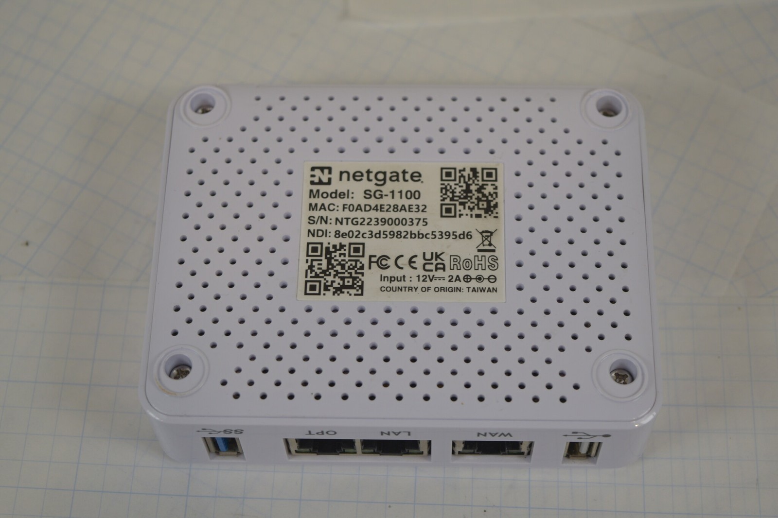 Netgate SG-1100 pfSense Plus 26.07 Firewall w/ Power Supply - Factory Reset