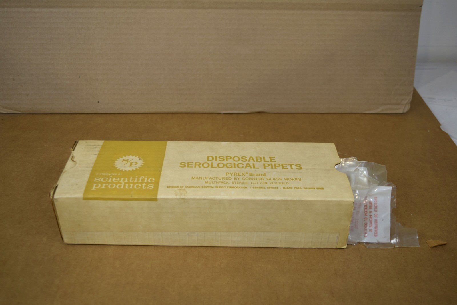 Vintage Corning 7078 Glass Serological Pipets 1mL in 1/100 - 50 pcs, 2 Bags