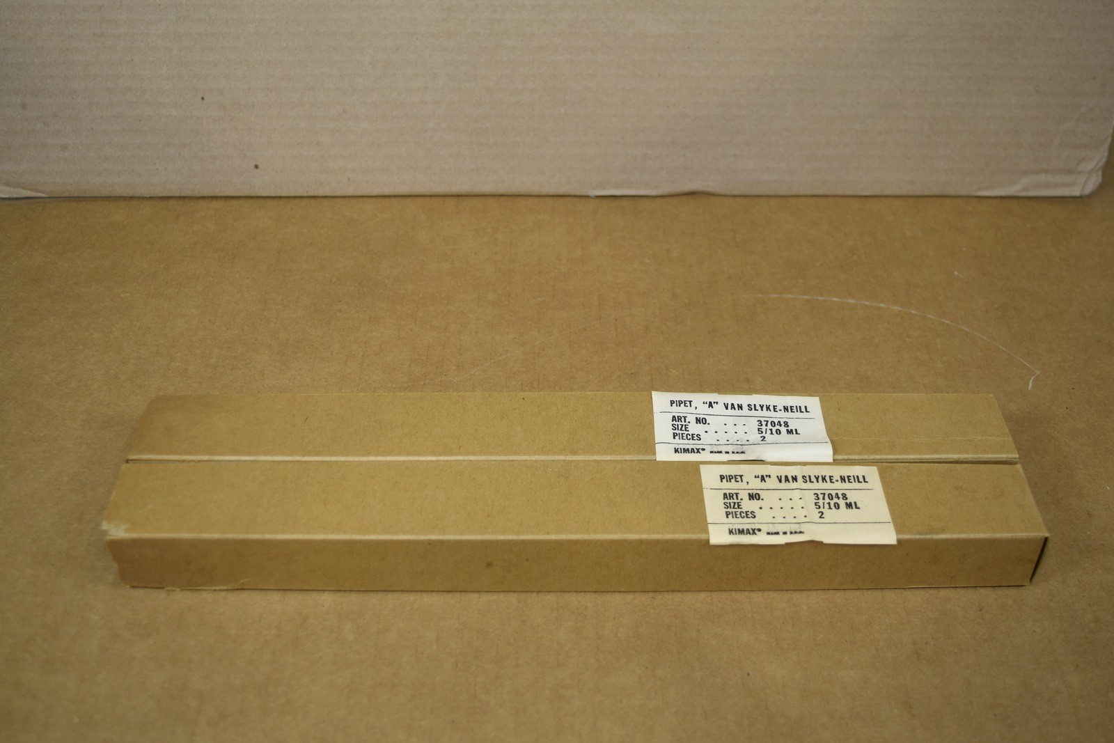 Vintage Kimax Van Slyke-Neill Blood Gas Pipet Class A 0.5mL 5/10mL No. 37048