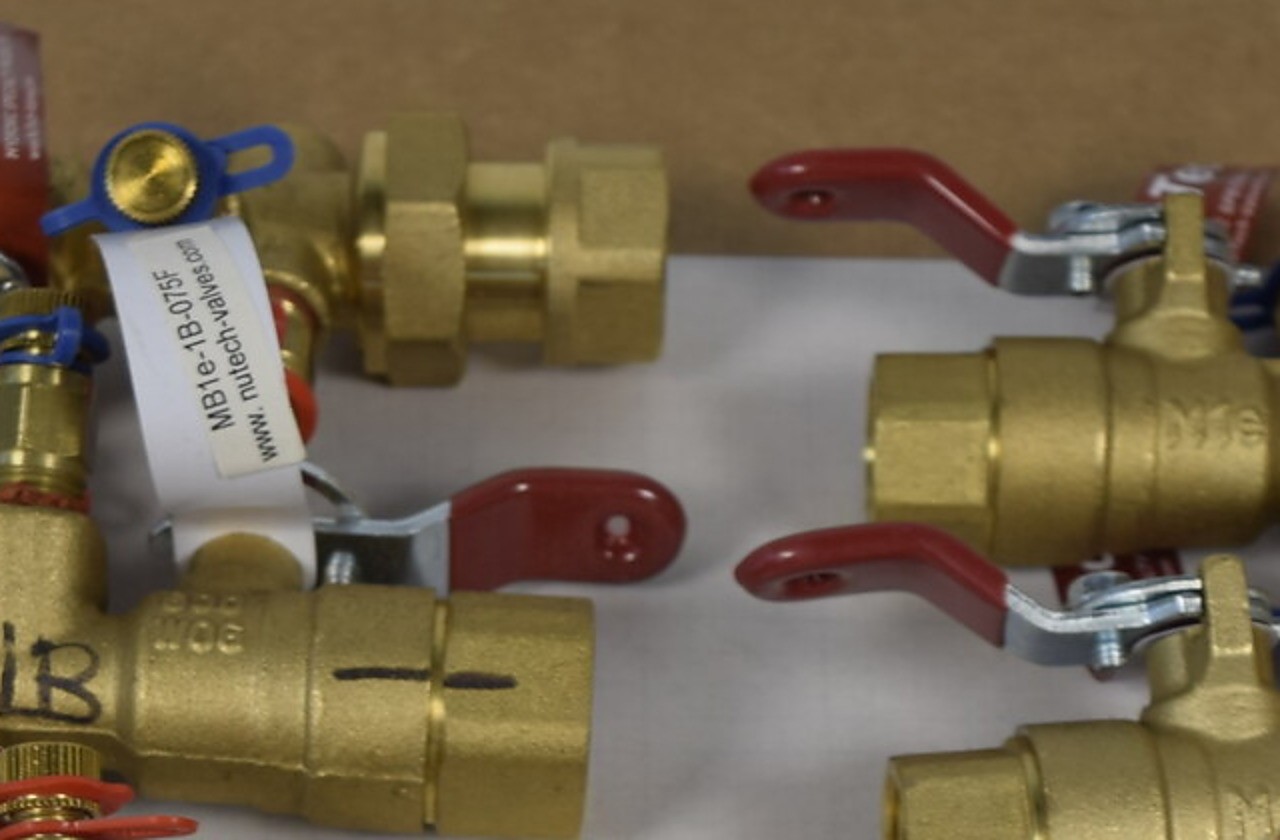 NuTech MB1e-1B-075F 3/4" FNPT Manual Balancing Valve Union P/T Ports 600 WOG NOS