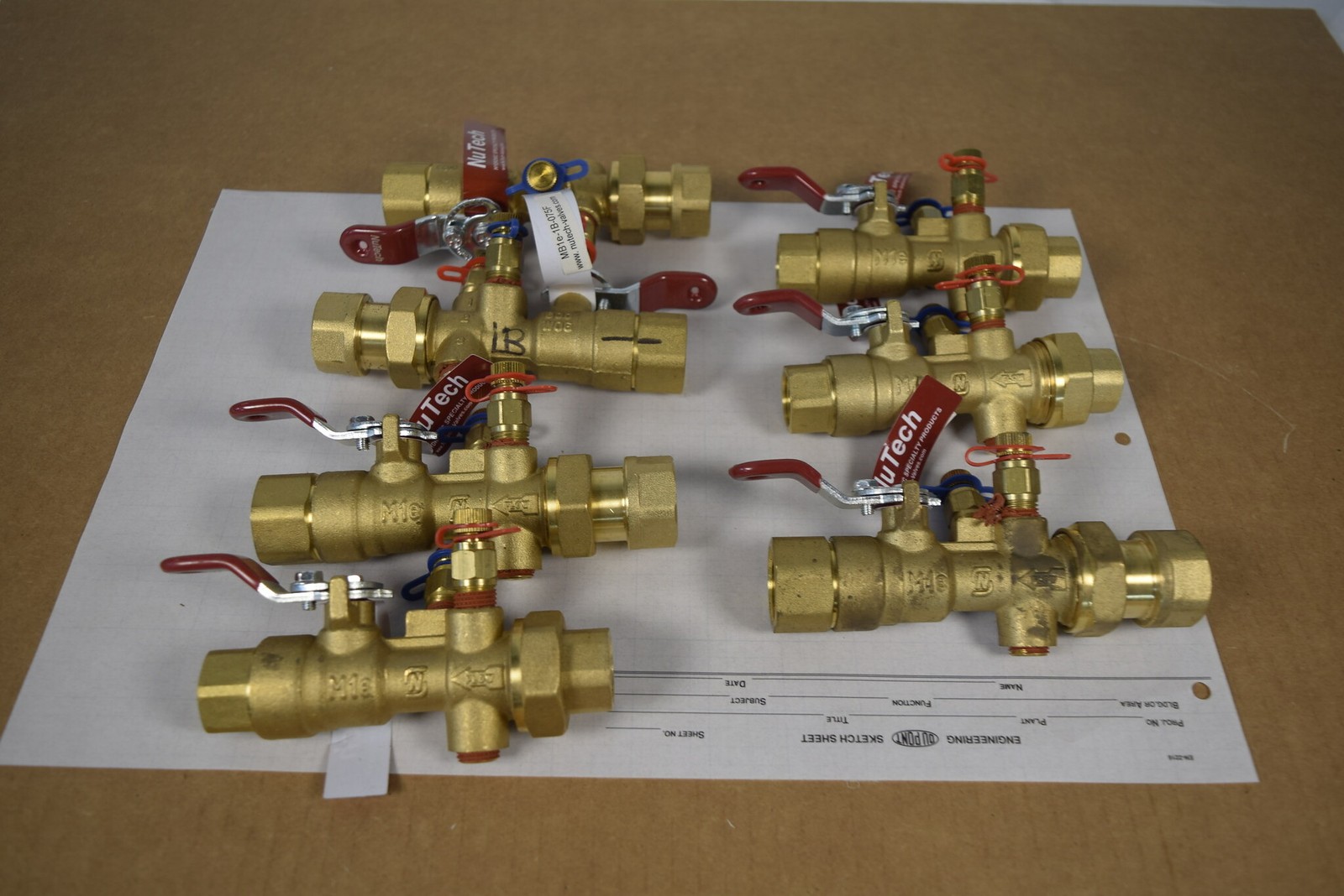 NuTech MB1e-1B-075F 3/4" FNPT Manual Balancing Valve Union P/T Ports 600 WOG NOS