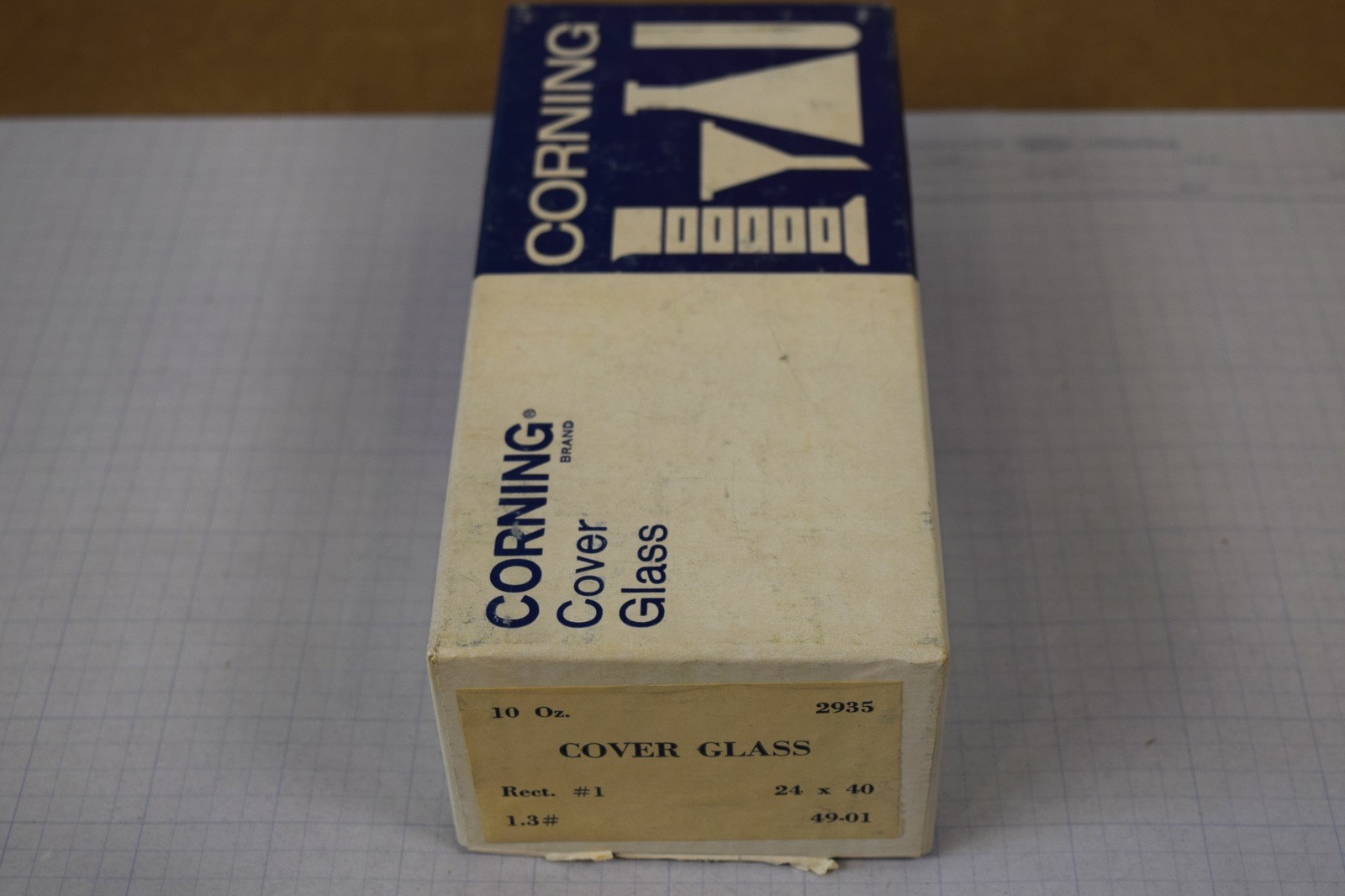 Vintage Corning 2935 Cover Glass 24x40mm No. 1 - 10 oz Carton, Glass Works