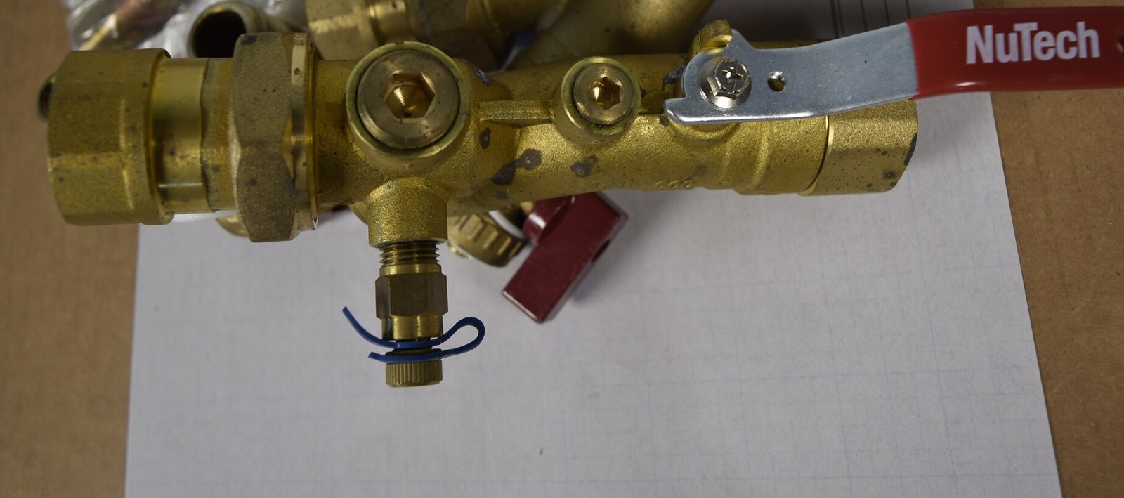 NuTech 1/2" Manual Balancing Ball Valve Union x FNPT P/T Port Drain 600 WOG NOS