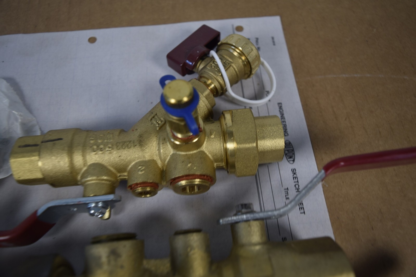 NuTech 1/2" Manual Balancing Ball Valve Union x FNPT P/T Port Drain 600 WOG NOS