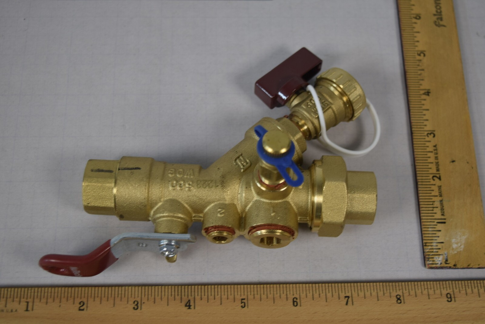 NuTech 1/2" Manual Balancing Ball Valve Union x FNPT P/T Port Drain 600 WOG NOS