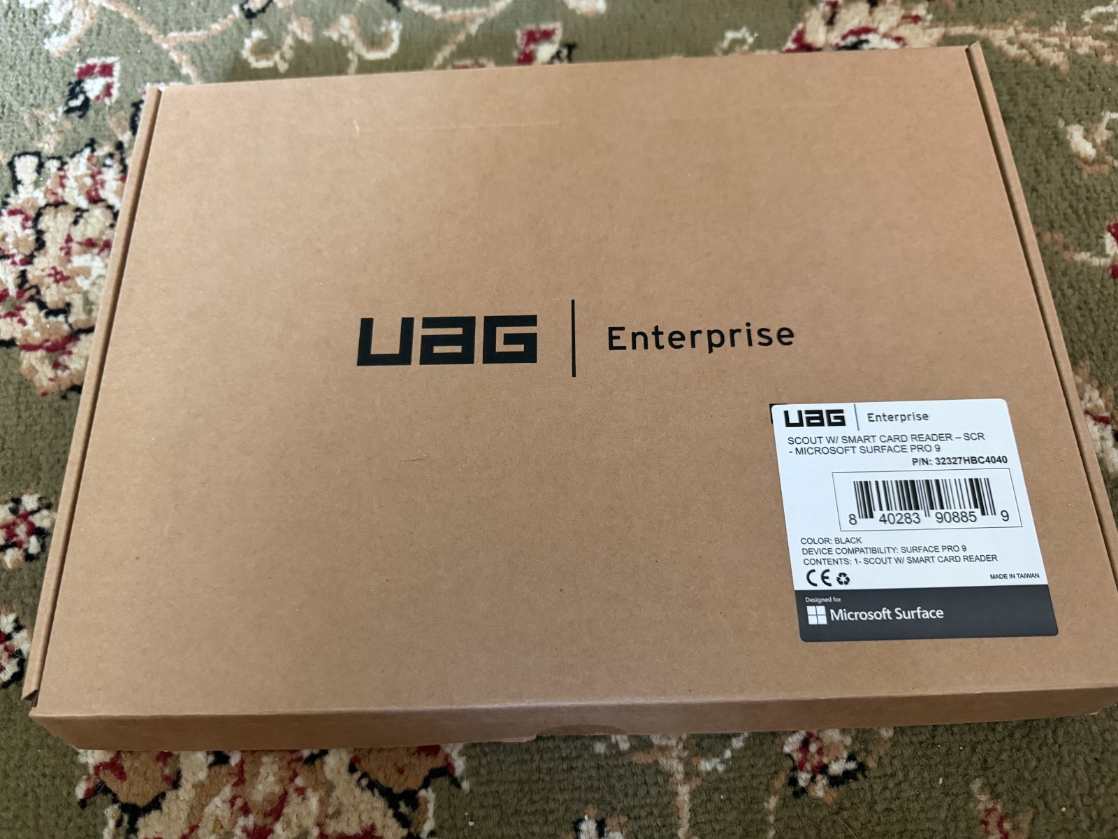 UAG Scout Rugged Case Microsoft Surface Pro 11/10/9 Smart Card CAC Reader Black
